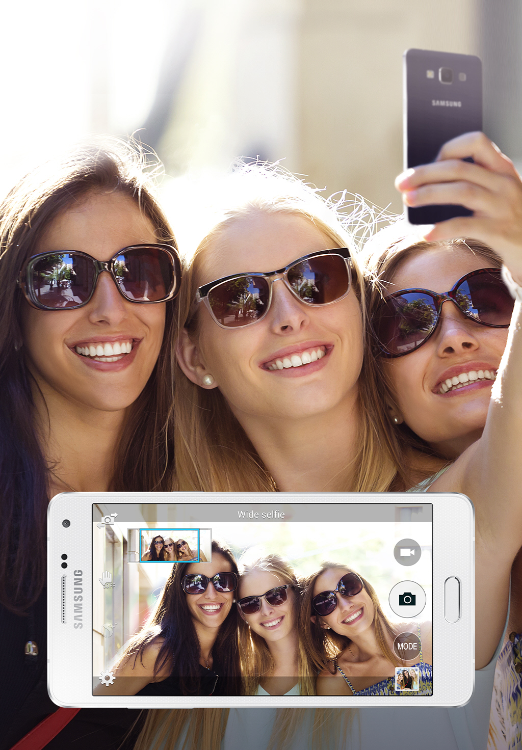 Group selfies with more friends