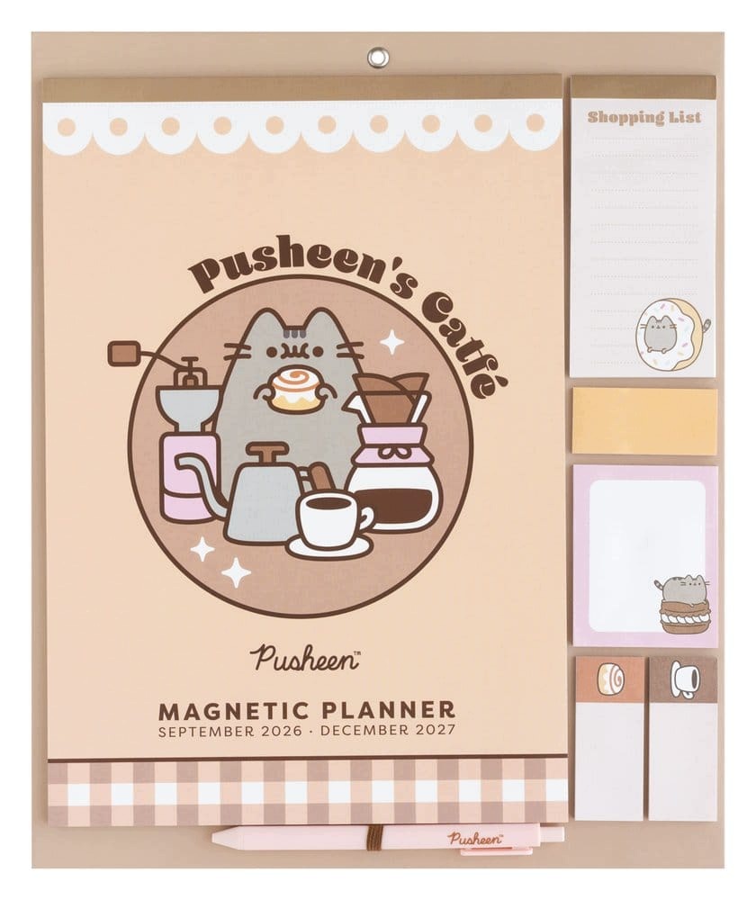 Magnetyczny Kalendarz / Planner miesięczny 2026/2027 – Organizacja w stylu Pusheen