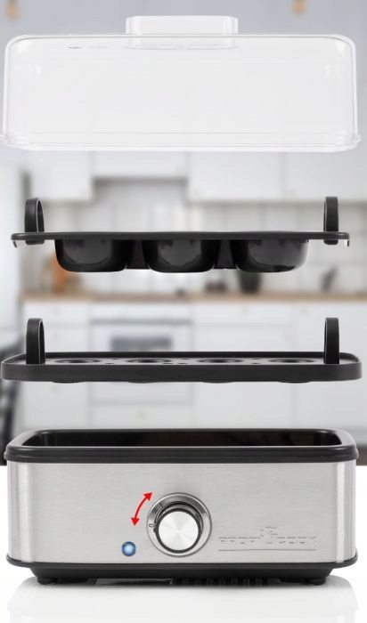 Gotowanie do 8 jajek i omletów w jednym urządzeniu