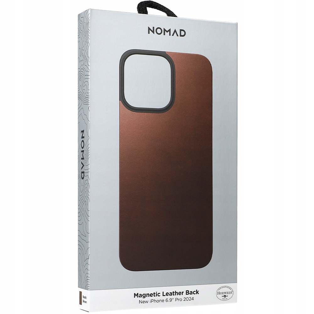 NOMAD Magnetic Horween Leather Back – Elegancka ochrona dla iPhone 16 Pro Max