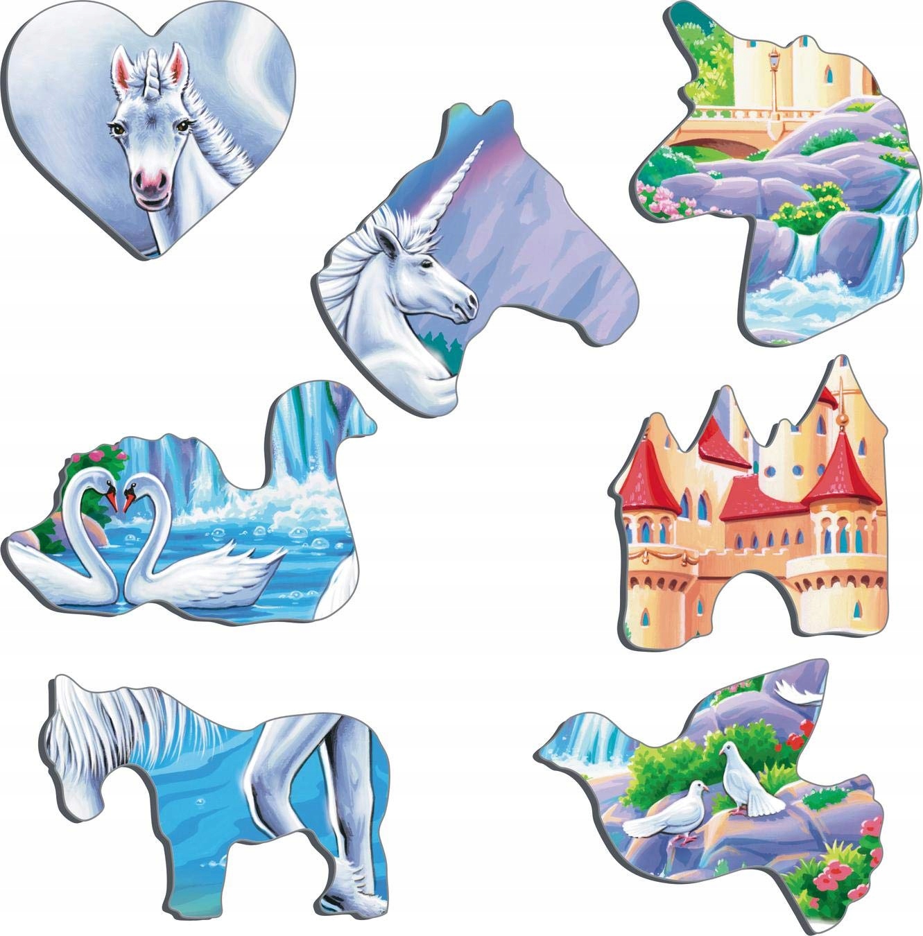 Unikalne kształty i kolorowe ilustracje