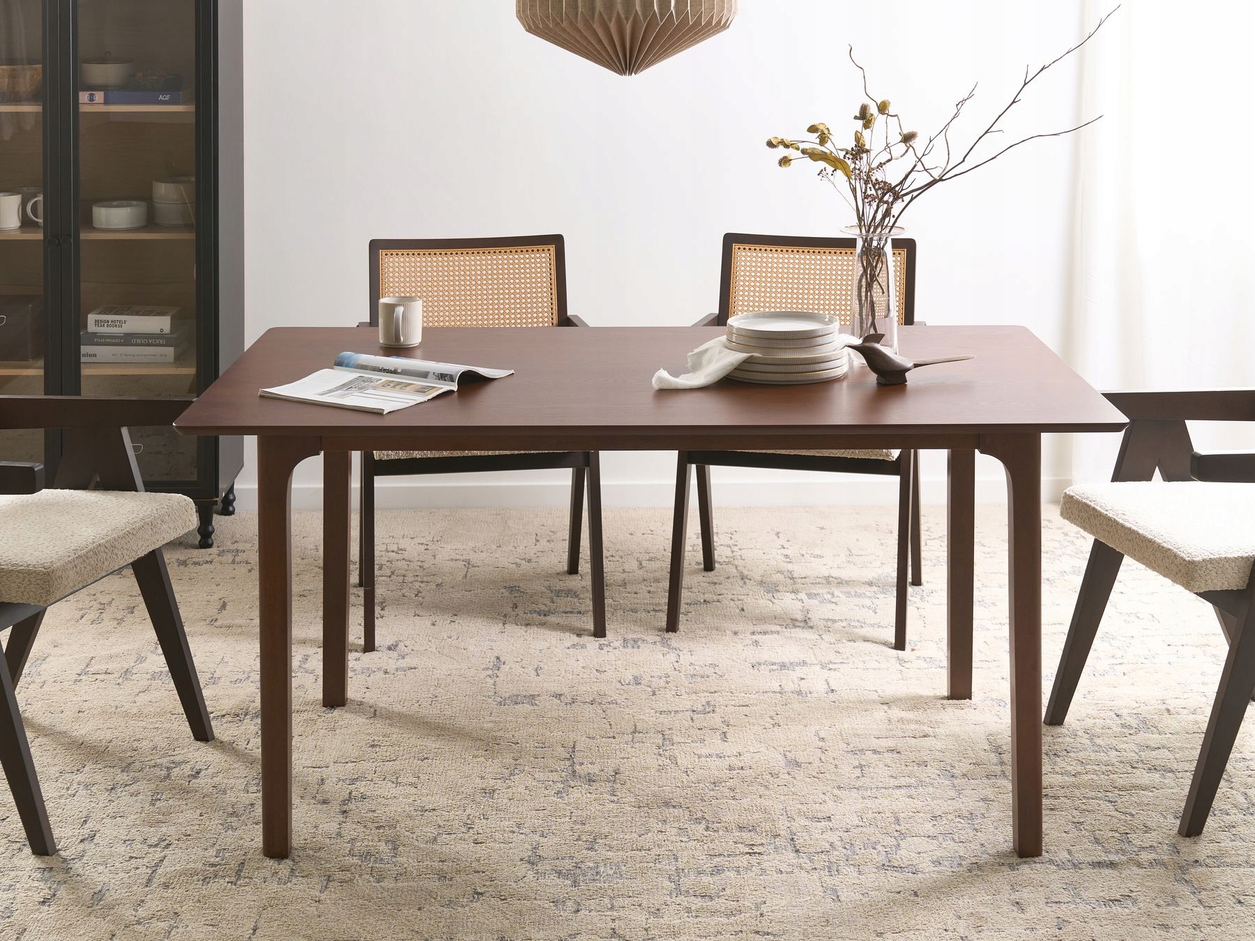 Stół do jadalni DELMAS Jesion ciemny 160 cm x 90 cm – Idealny do Twojego wnętrza