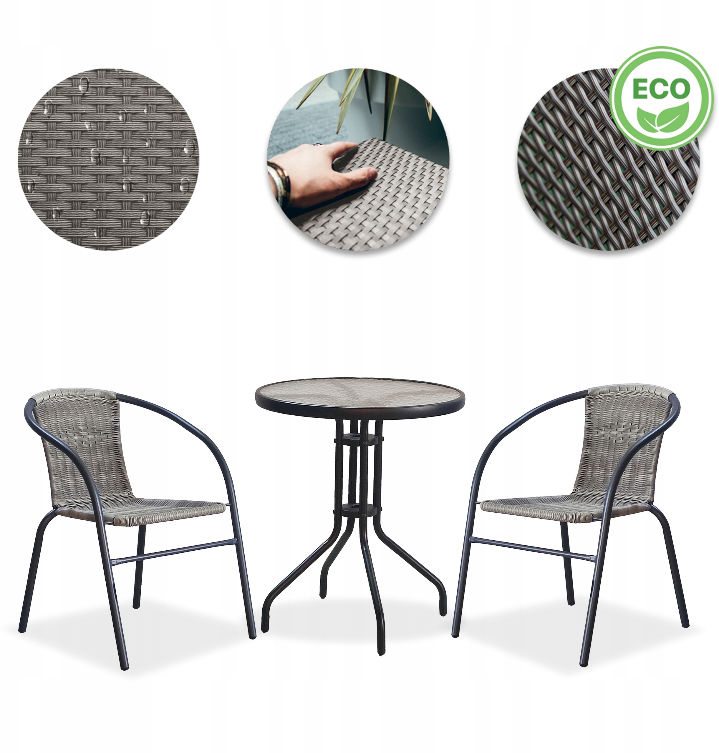 Zestaw mebli ogrodowych technorattan Nuforma – Idealny do ogrodu i na taras