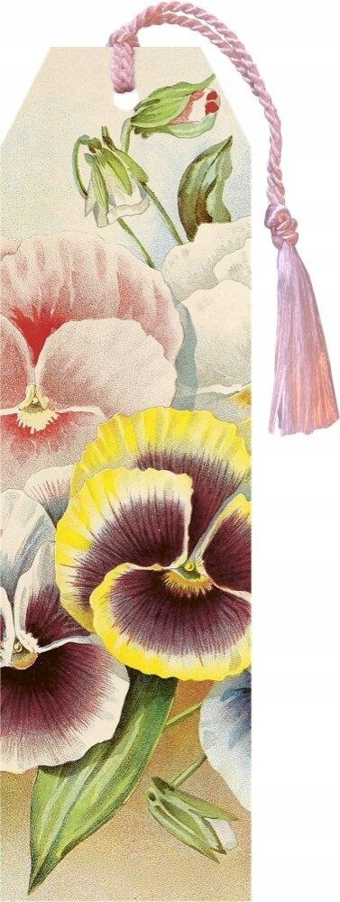 Zakładka 162 ze wstążką Bratki – Elegancja w Twoim biurze