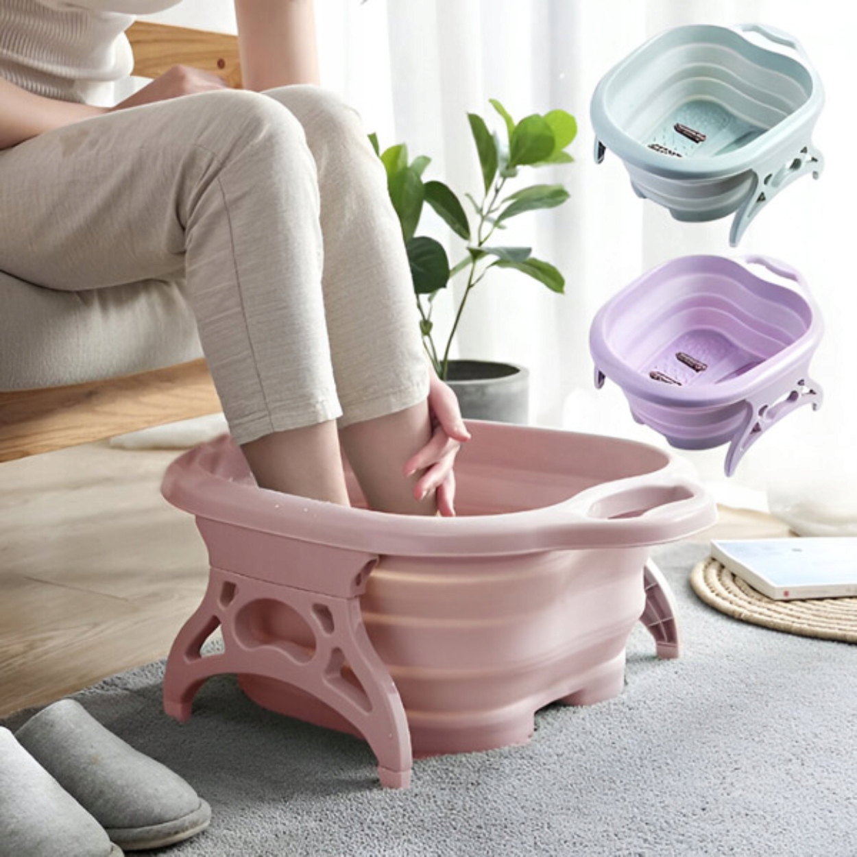 Przenośny Składany Masażer do Stóp SPA Wanna z Rolkami Relaks – Odpoczynek w Domowym Zaciszu