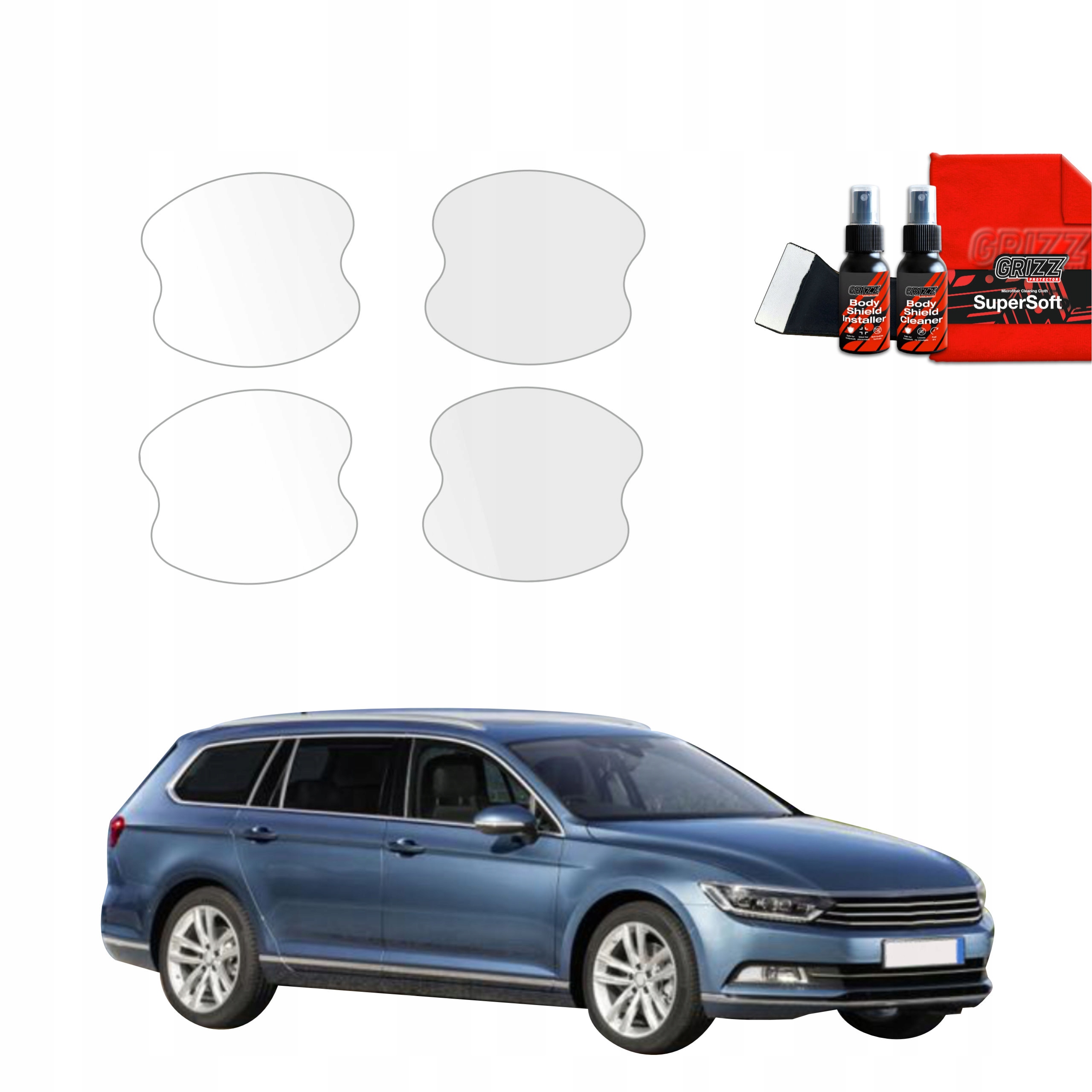 Folia ochronna pod klamki GrizzGlass BodyShield do Volkswagen Passat B8 Kombi (2014-2022) – Ochrona Twojego auta