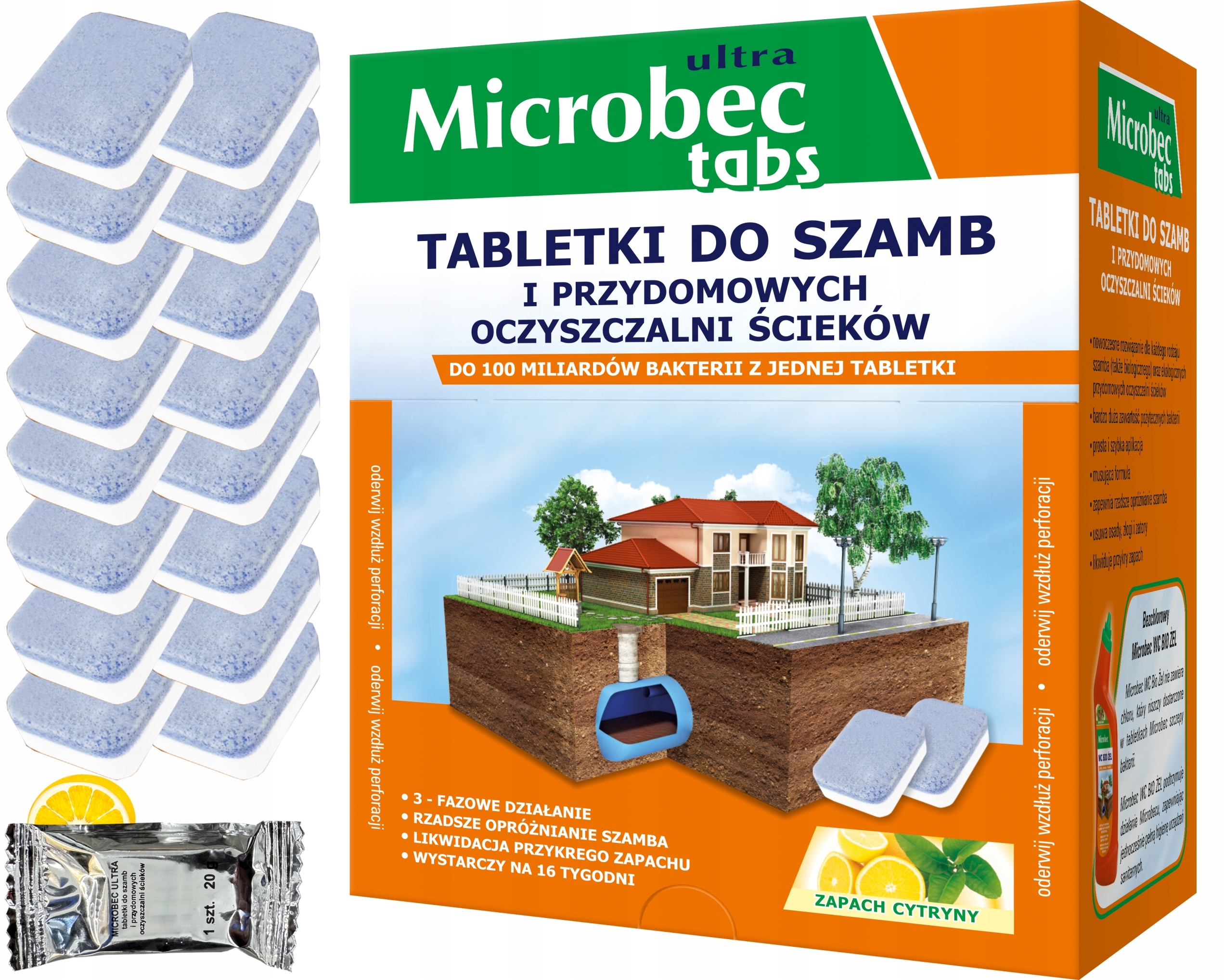 Microbec ULTRA – Tabletka do szamb – 16 szt. od Bros