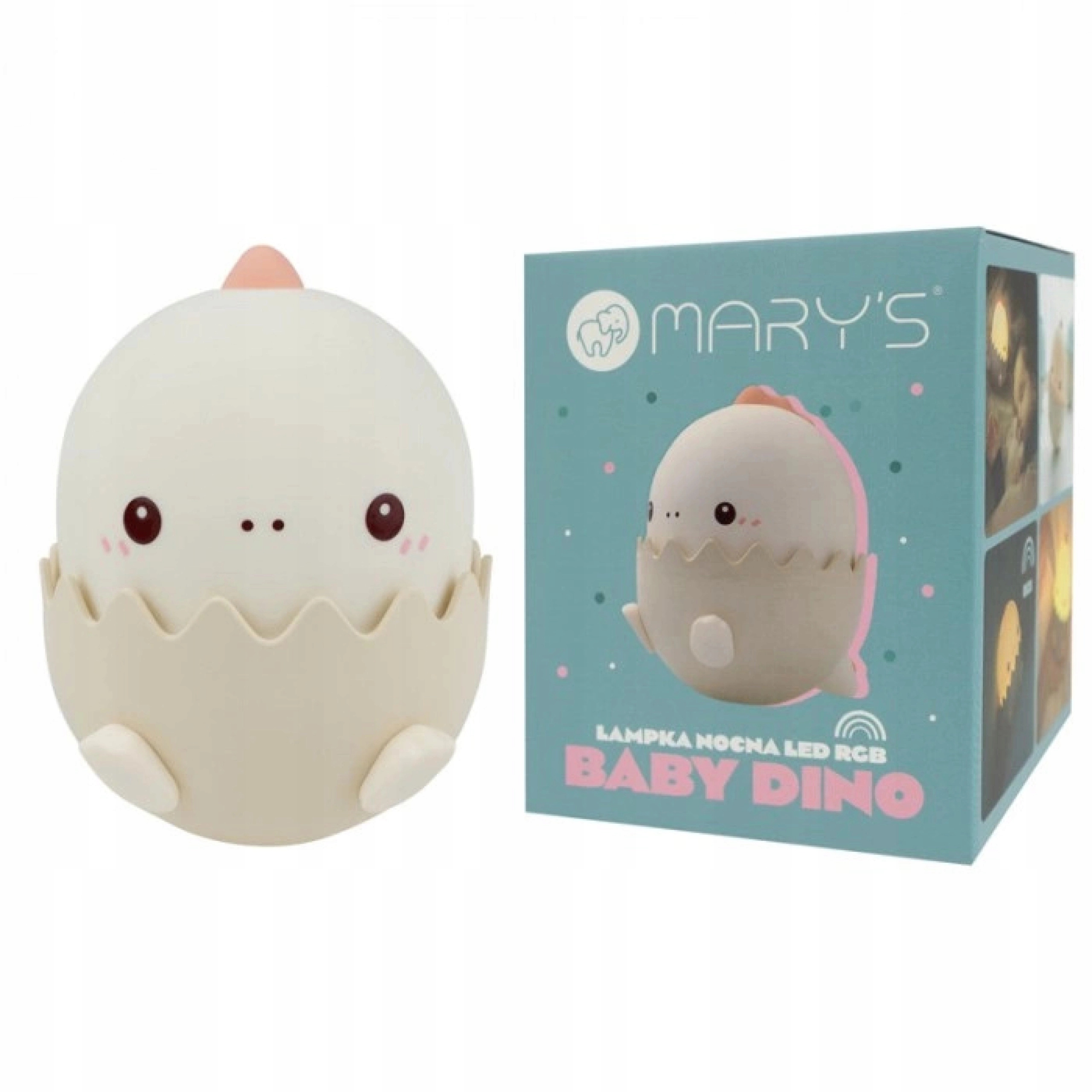 Lampka Nocna LED Baby Dino Różowy – Urokliwy Element Dziecięcego Wnętrza
