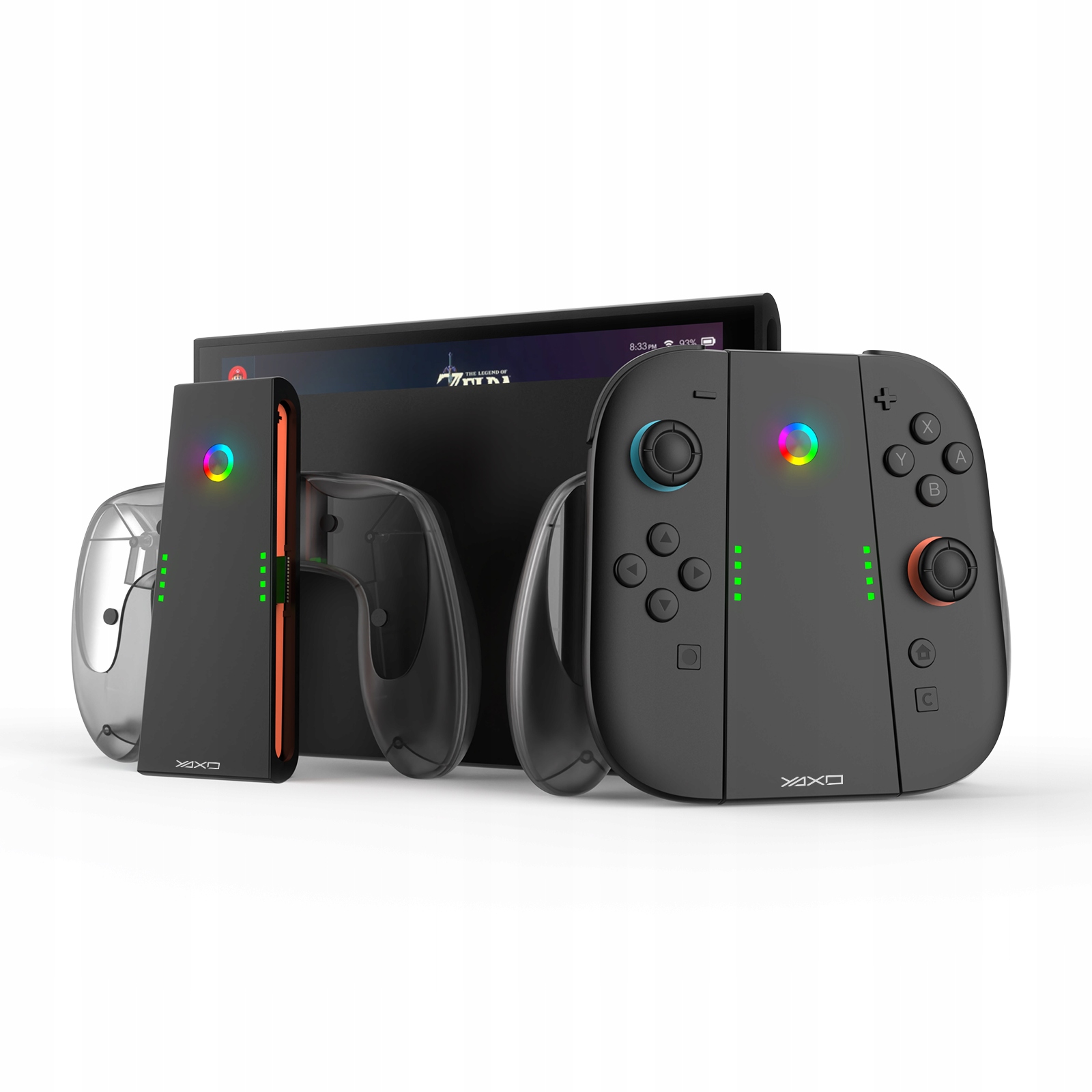 YAXO Charge Grip Set do Joy-Con z funkcją ładowania Nintendo Switch 2 – Wygodne i funkcjonalne akcesorium