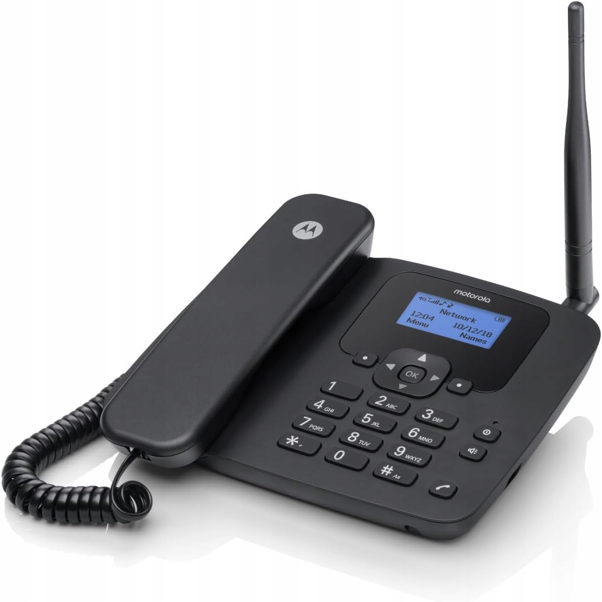 Motorola FW410L 4G – Niezawodny telefon stacjonarny w eleganckim czarnym kolorze