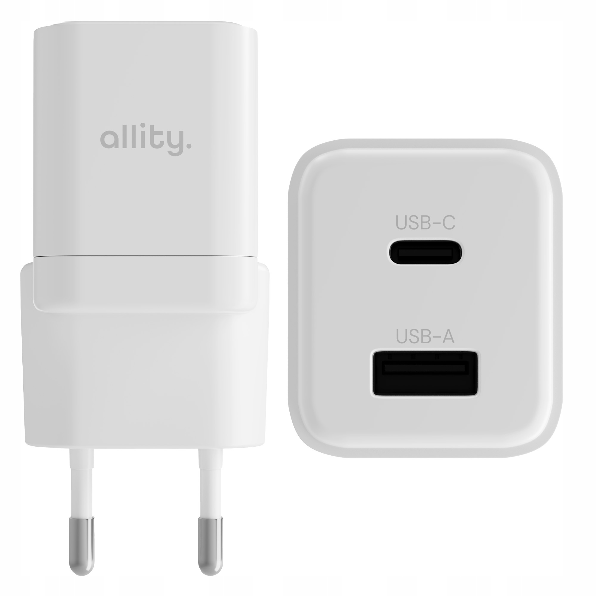 Ładowarka sieciowa GaN PD QC ATC-01-20WAC 1x USB-C 1x USB-A 20W – Szybkie ładowanie w kompaktowym rozmiarze