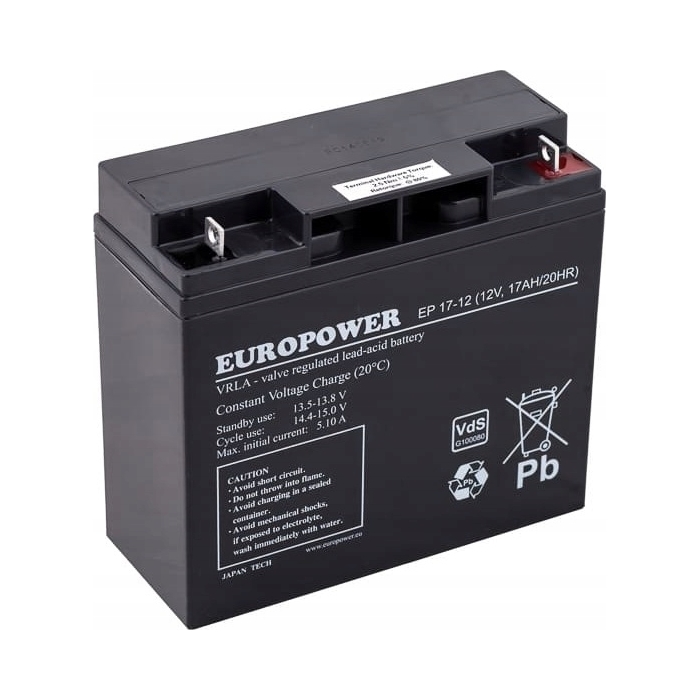 Akumulator 12V 17Ah AGM EP17-12 – Niezawodne źródło energii