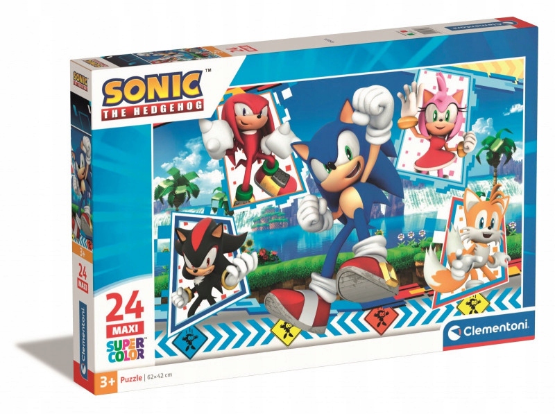 Puzzle Clementoni 24 elementy Maxi Sonic – Radość z układania dla najmłodszych