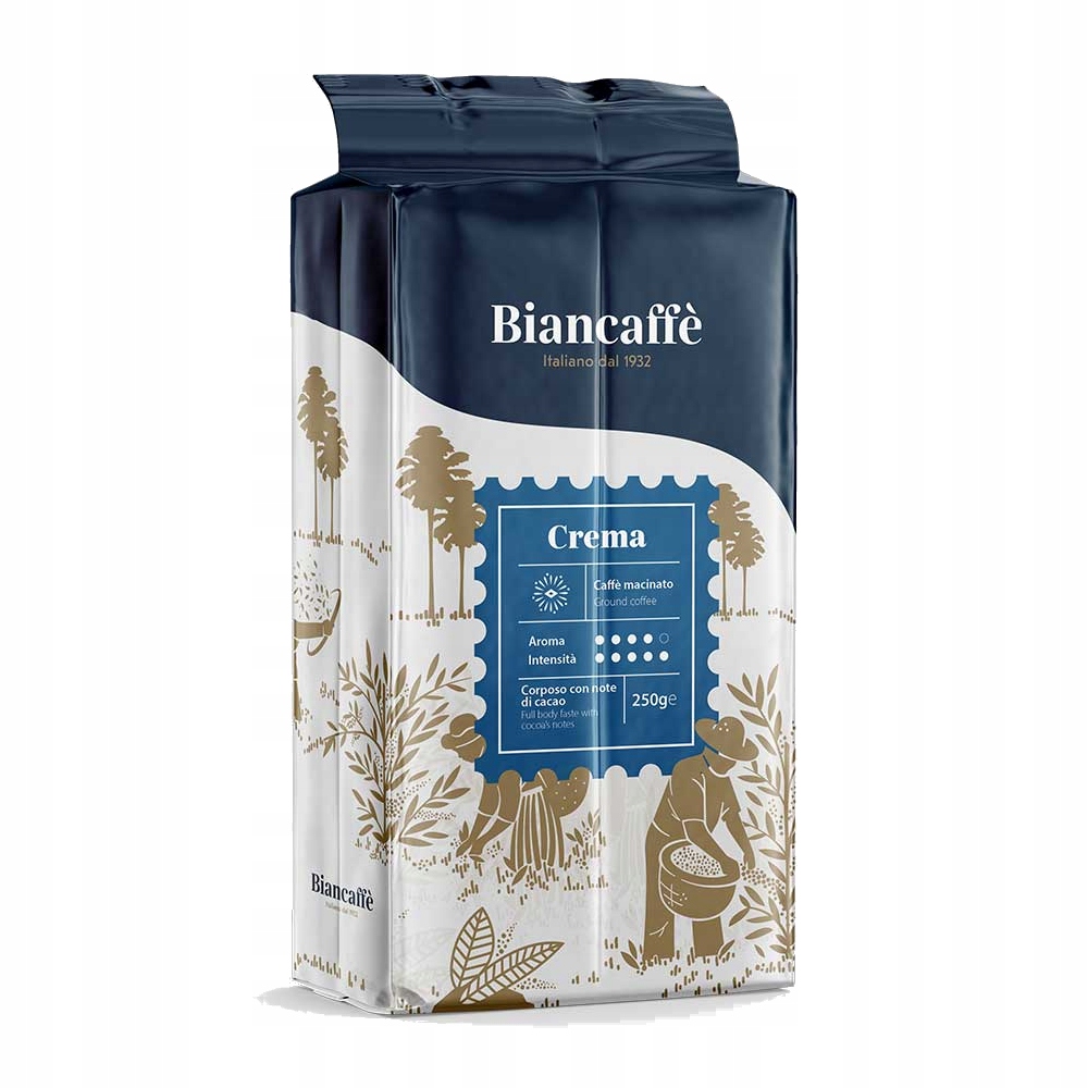 Kawa mielona BIANCAFFE Busta Macinato Ground Crema 250g – Doskonały wybór dla miłośników kawy