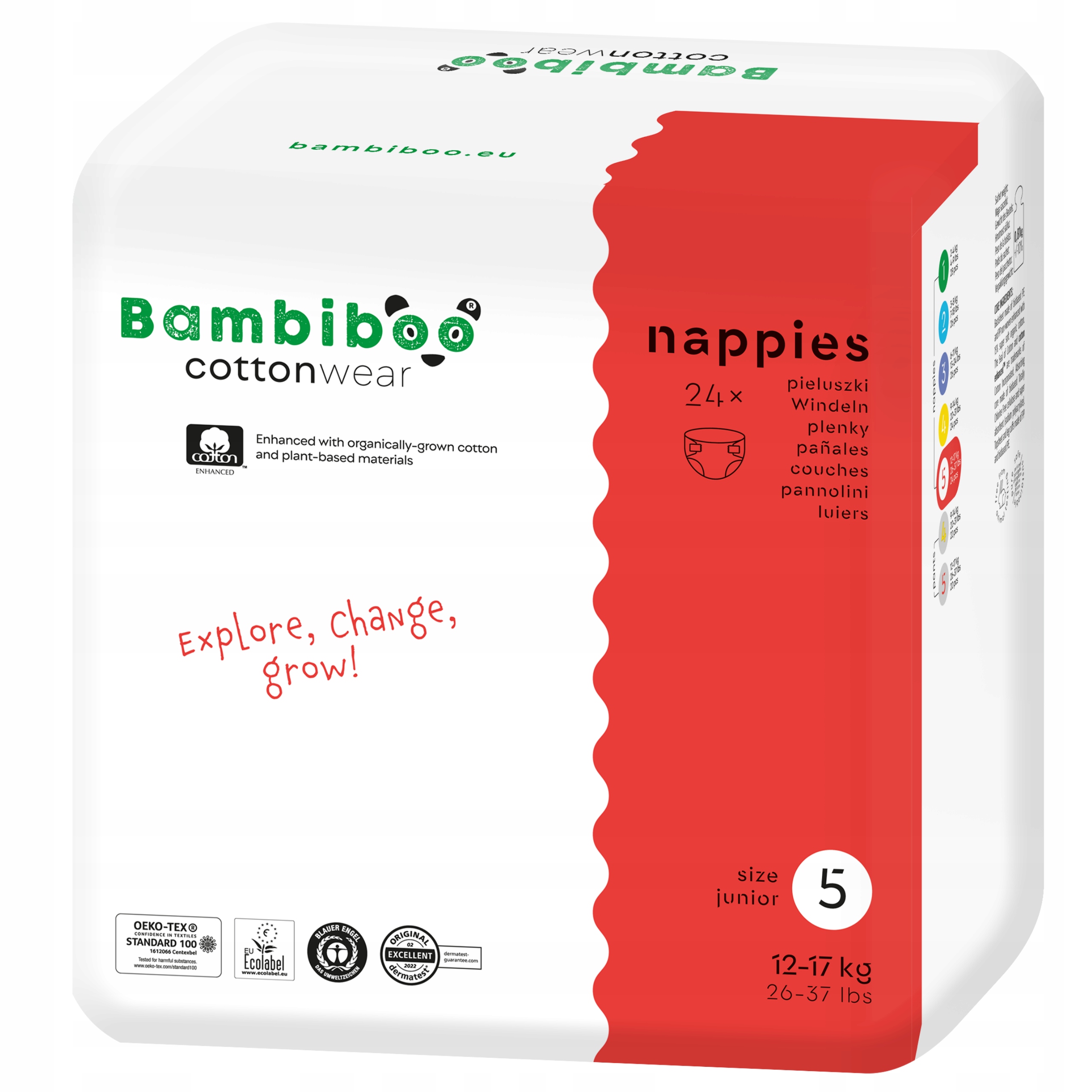 BAMBIBOO - Pieluchy jednorazowe z bawełną – Komfort dla aktywnych dwulatków