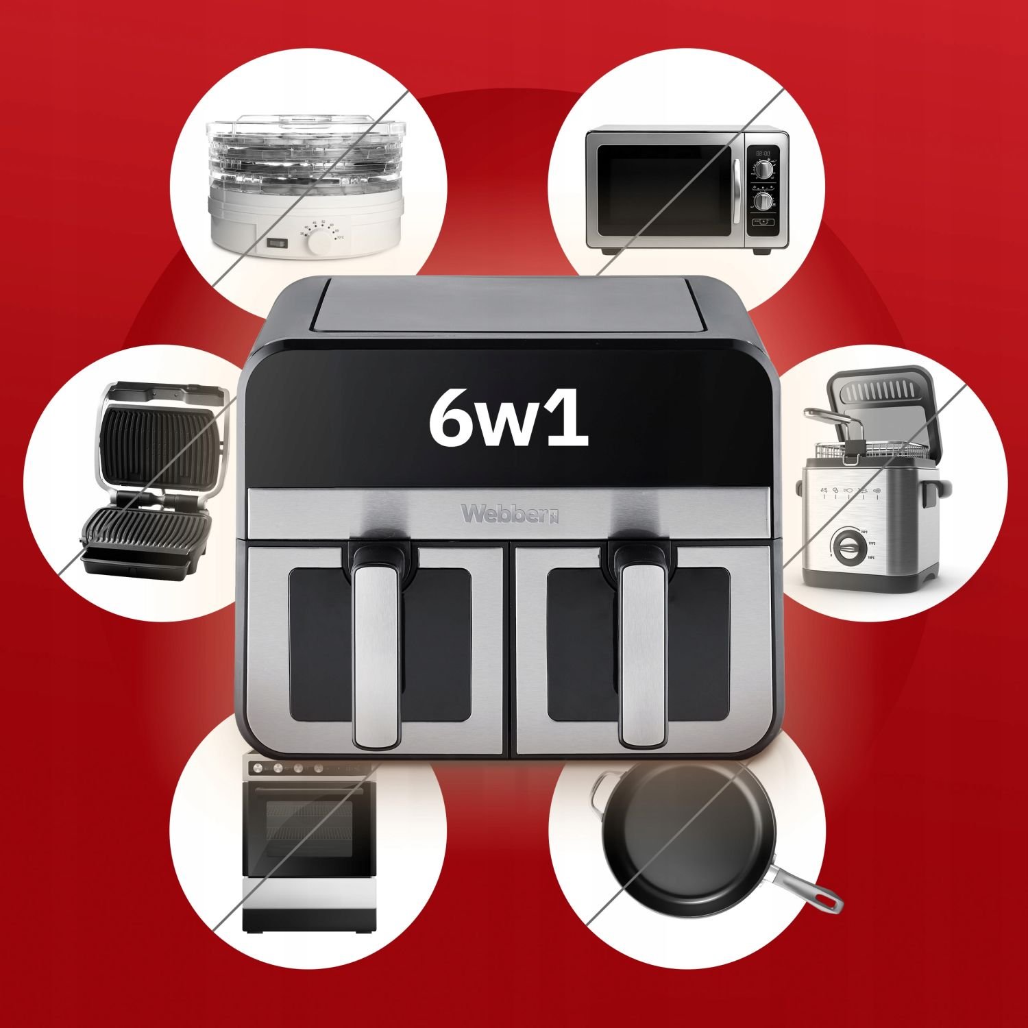 Podwójna komora z powłoką ceramiczną – Przygotuj dwa dania jednocześnie