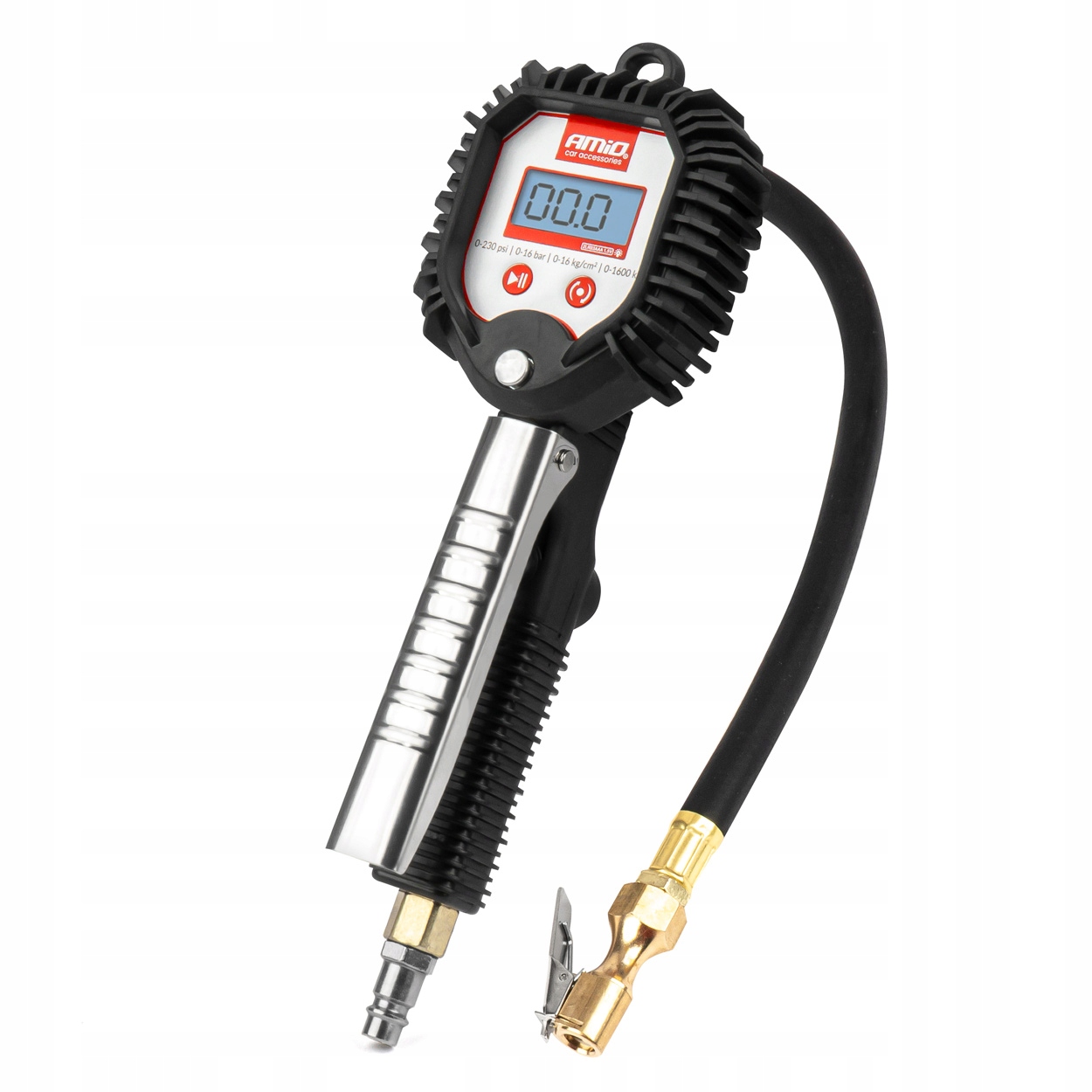 Pistolet do pompowania z manometrem cyfrowym 16 bar AMIO-04483 – Niezbędne narzędzie w każdym warsztacie