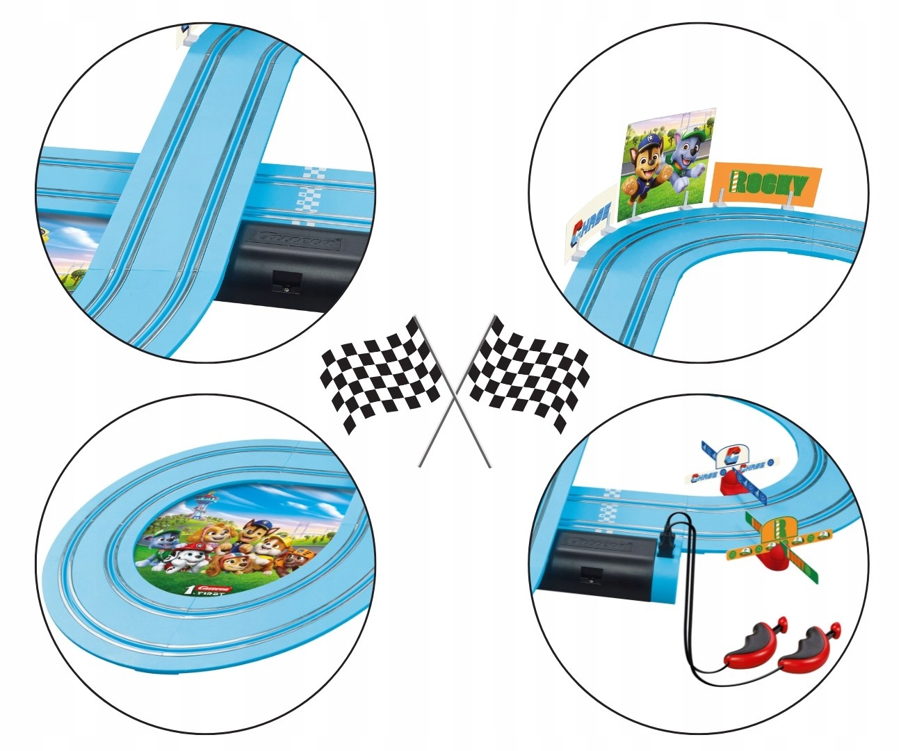 Zabawne elementy toru: karuzele i zakręty