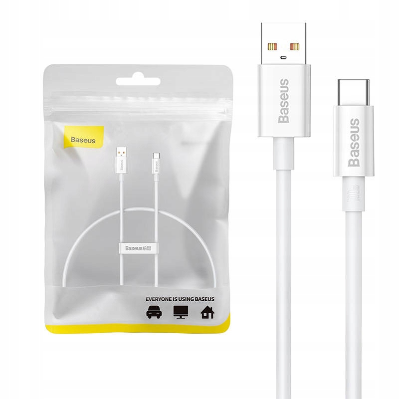Kabel USB-A - USB-C 0.25 m Biały – Szybkie ładowanie i transfer danych