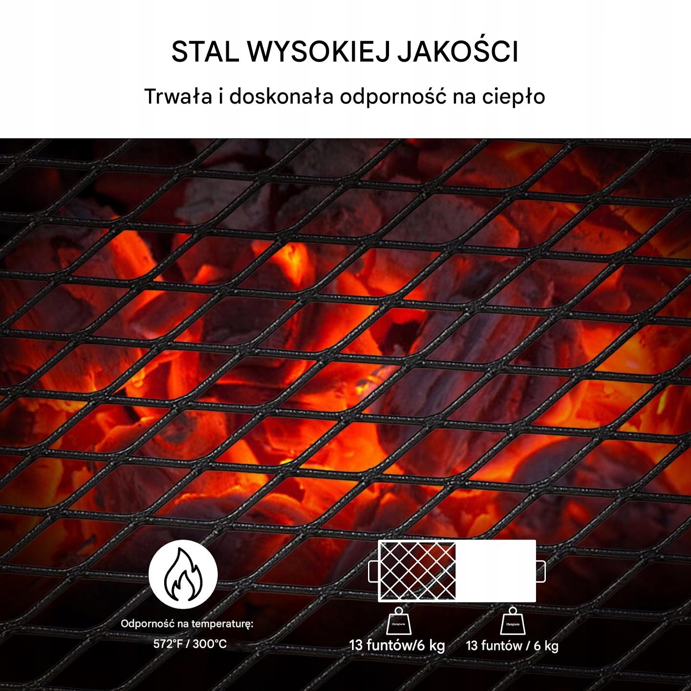 Równomierne pieczenie dzięki siatce diamentowej