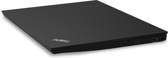 Lenovo ThinkPad E590 laptop closed metallic cover in Black.