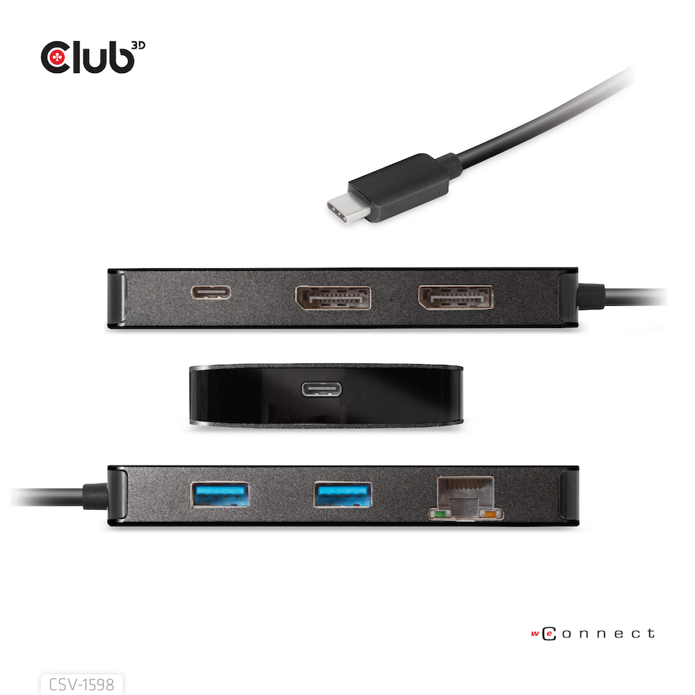 HUB USB CLUB3D CSV-1598 – Wszechstronna stacja dokująca USB-C