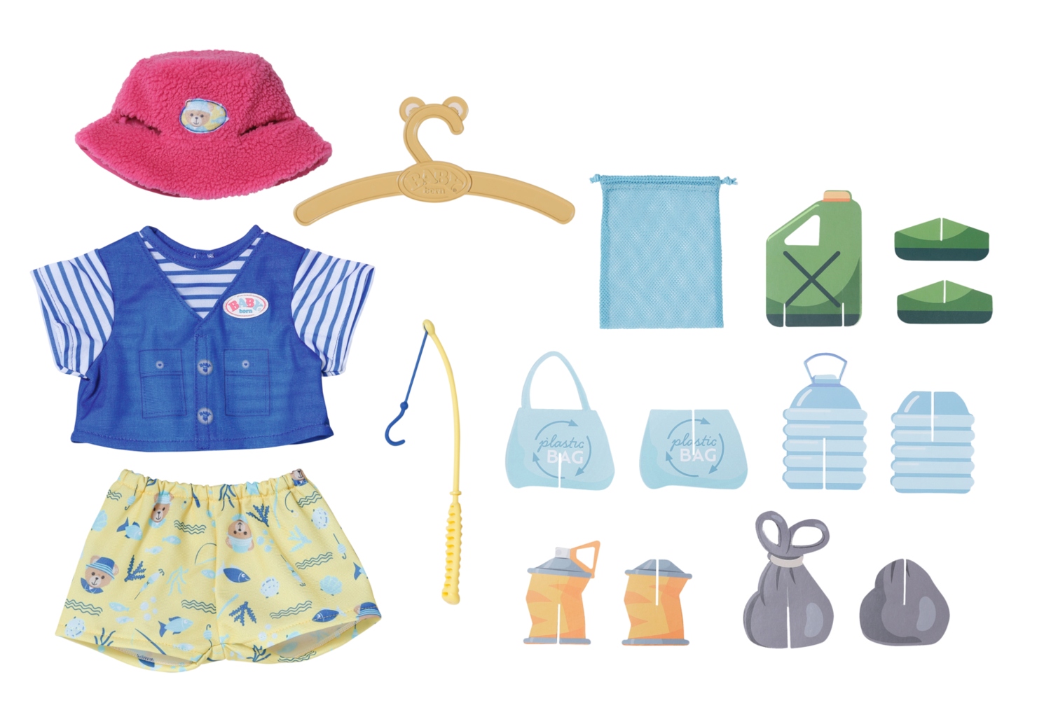 BABY born Teddy's Fisherman Outfit – Stylowy zestaw ubrań dla lalek