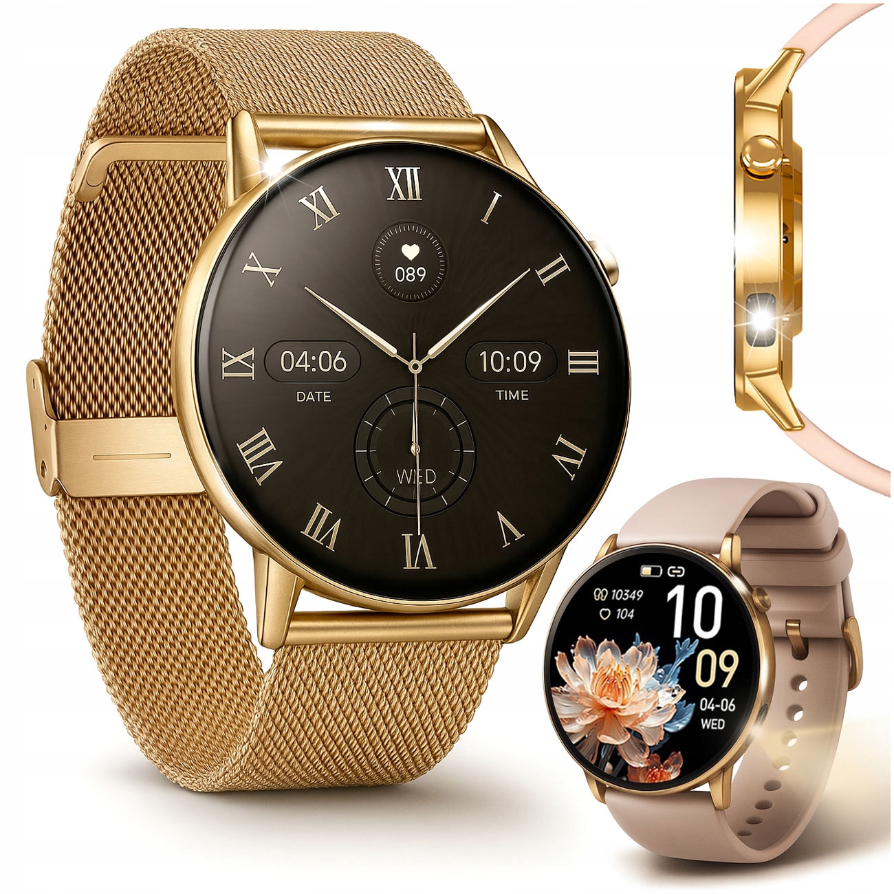 Smartwatch Damski Zegarek - Chat GPT Ciśnienie Tętno Rozmowy – Twoje zdrowie w zasięgu ręki