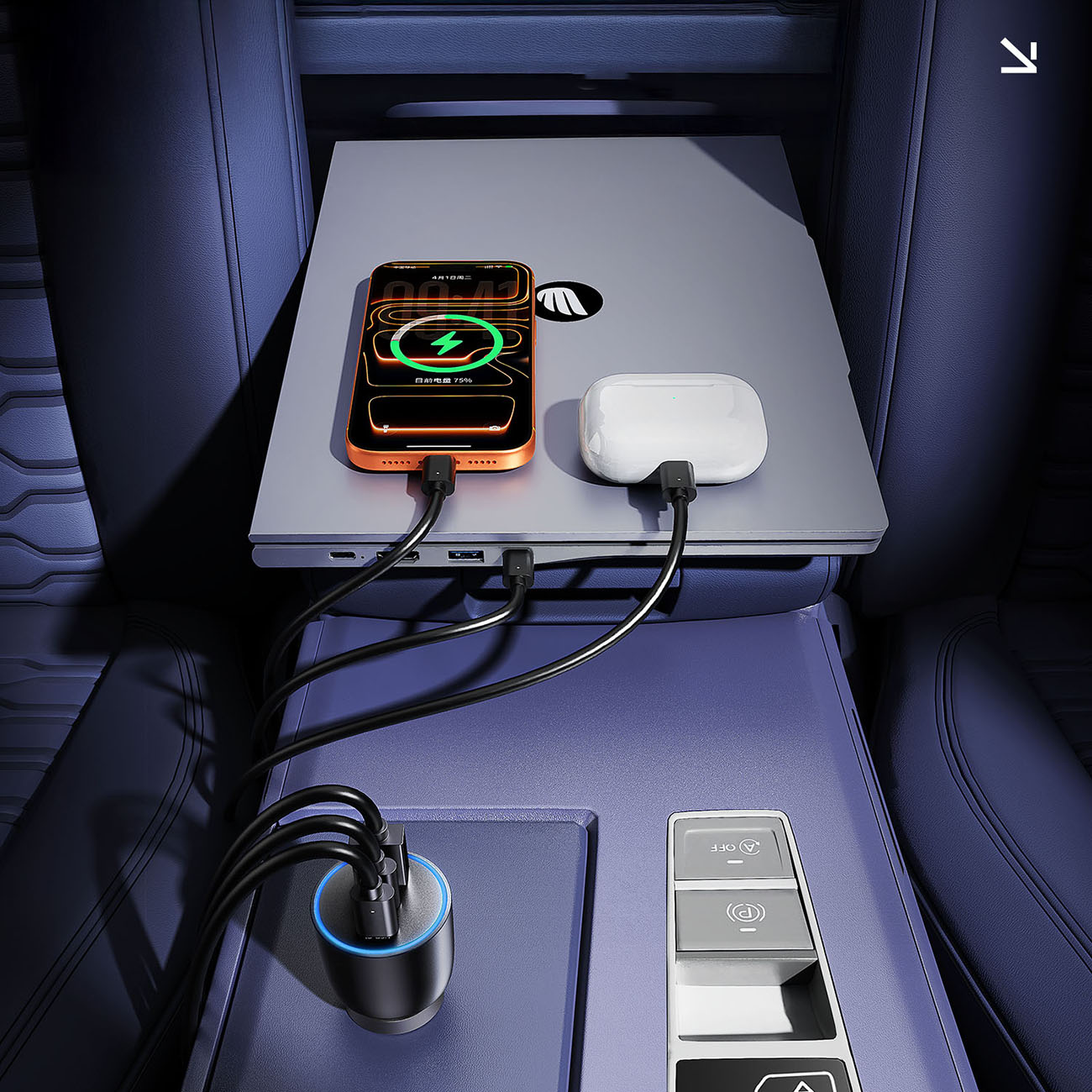 Ładowarka samochodowa Orico PowerLink 165W USB-A + 2x USB-C – Szybkie ładowanie w podróży