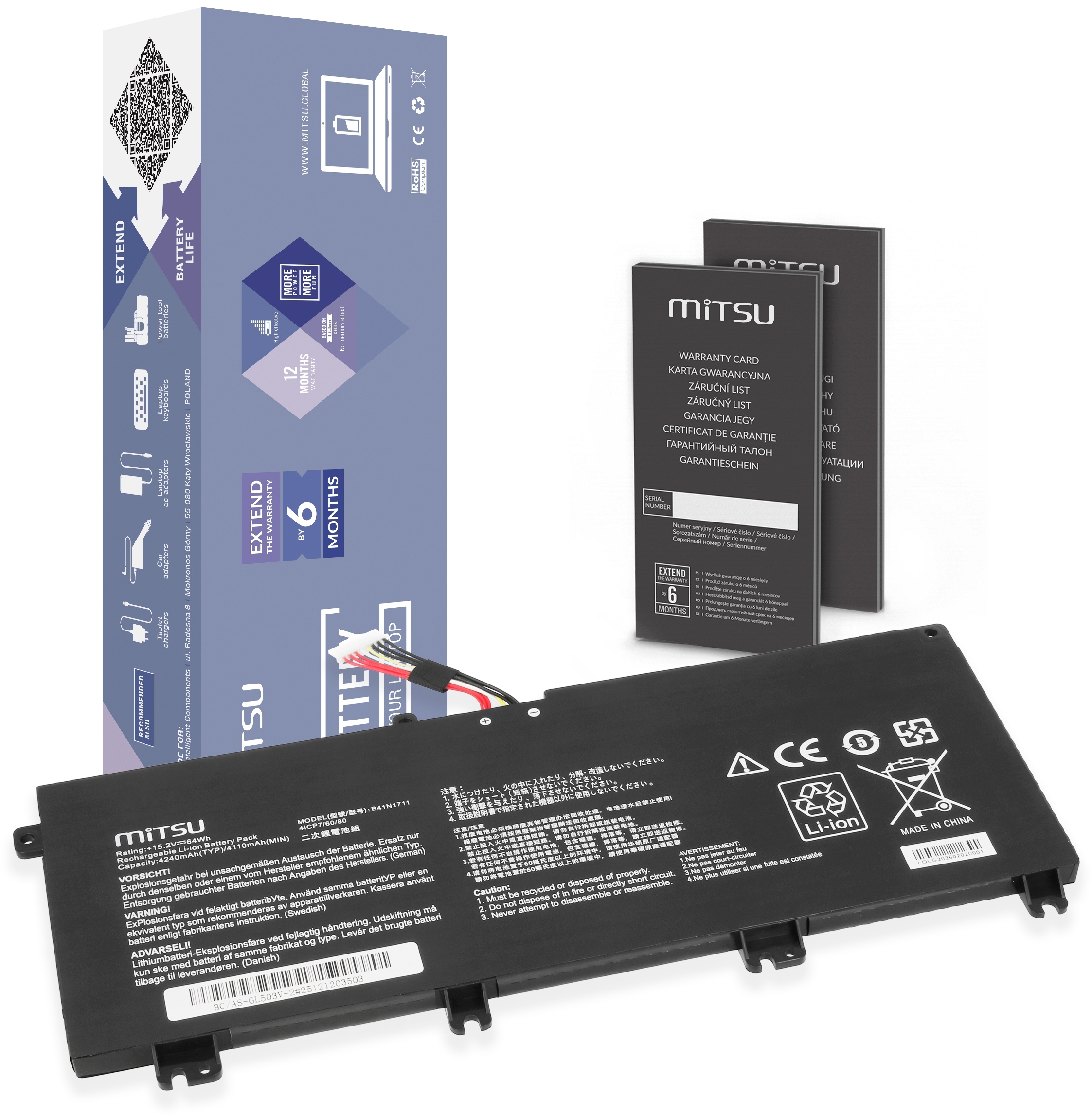 Bateria Mitsu do laptopów Asus TUF Gaming FX705D, FX705G, PX705G – Wydajność i niezawodność