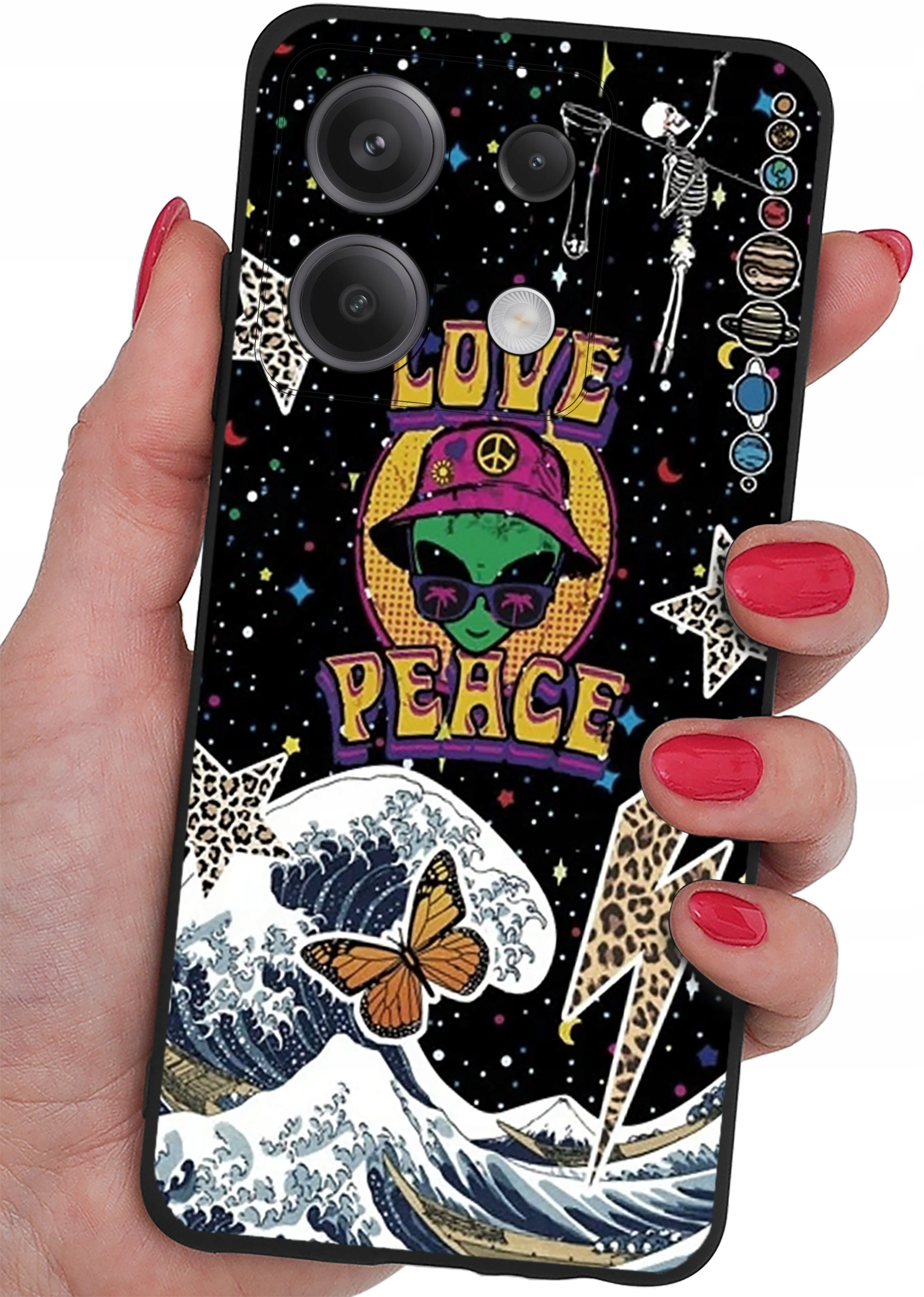 Etui do Xiaomi Redmi Note 13 5G CASE WZORY SOFT MATT PLECKI + SZKŁO 9H – Ochrona i styl w jednym