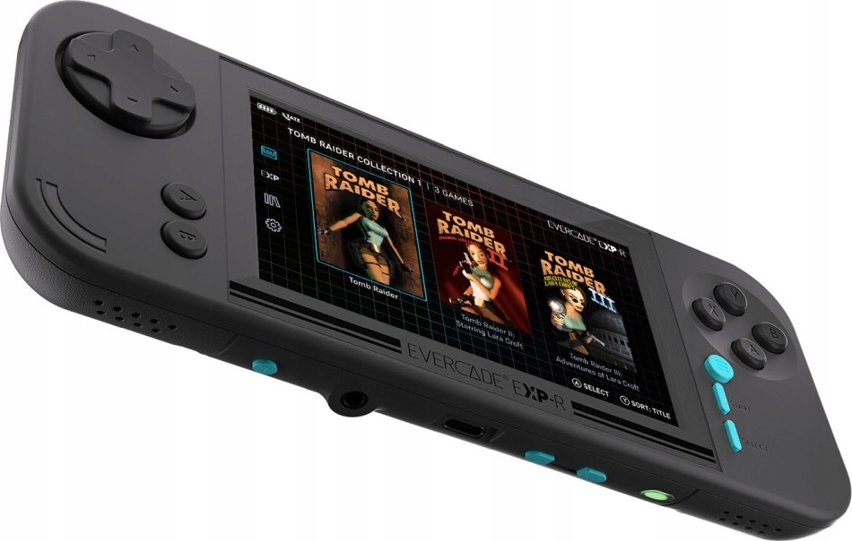 Nowoczesny design i kolorystyka Evercade EXP-R