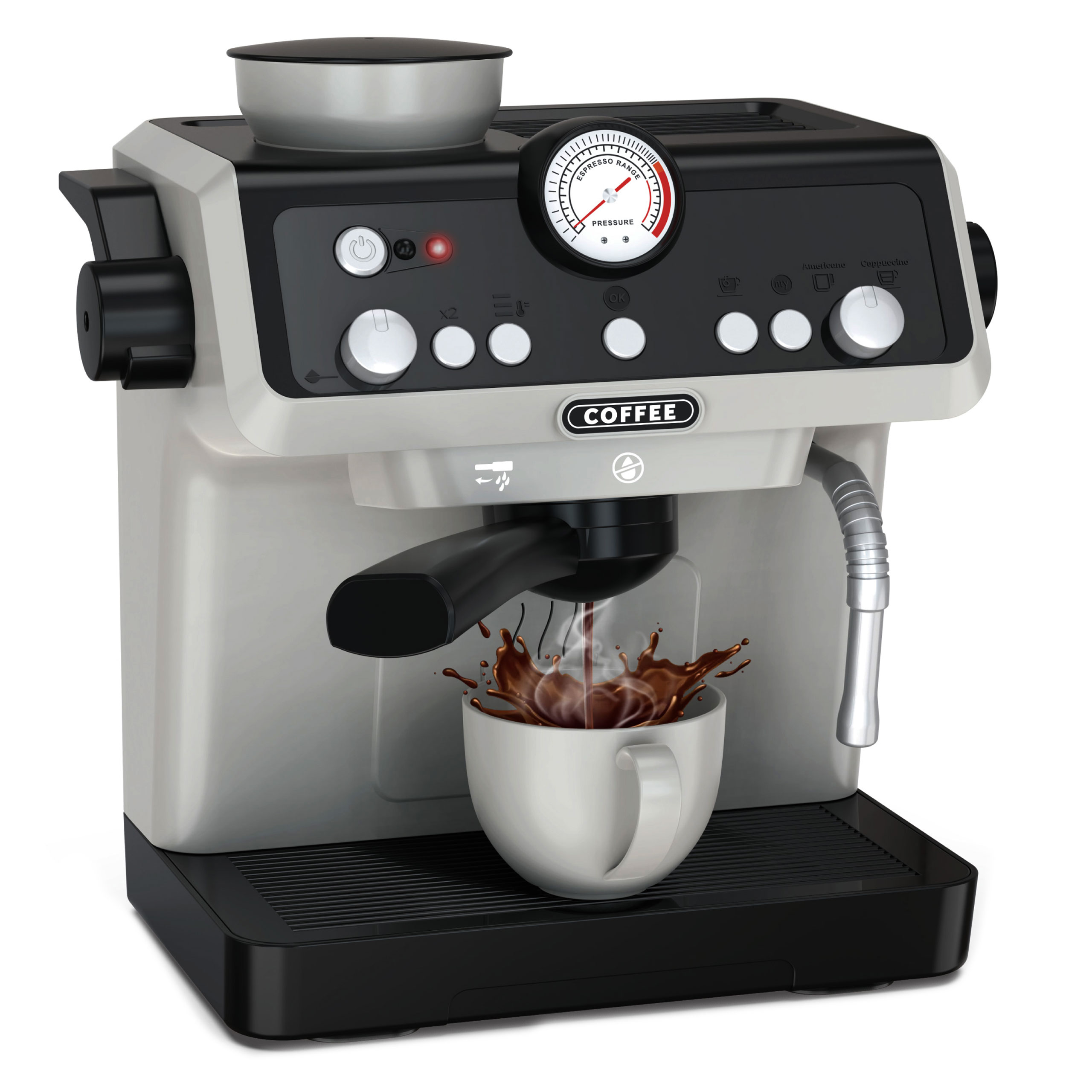 Efekty dźwiękowe i świetlne – jak prawdziwy barista!
