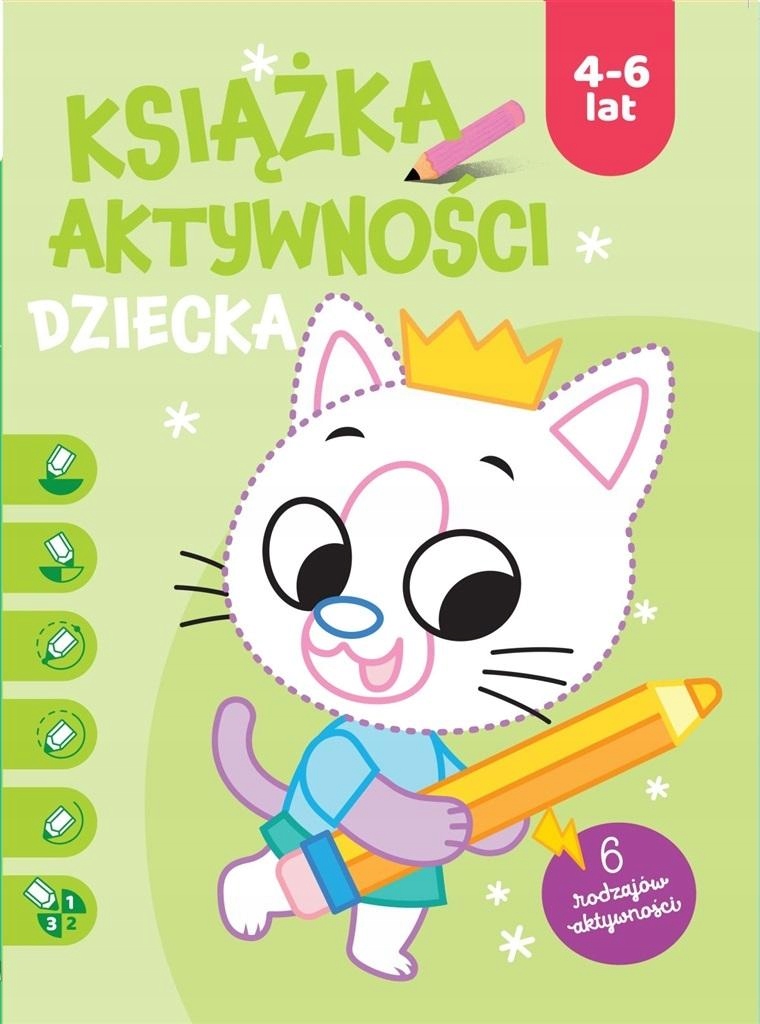 Książka aktywności dziecka 4-6 lat. Zielona* – Rozwijaj kreatywność i zdolności motoryczne