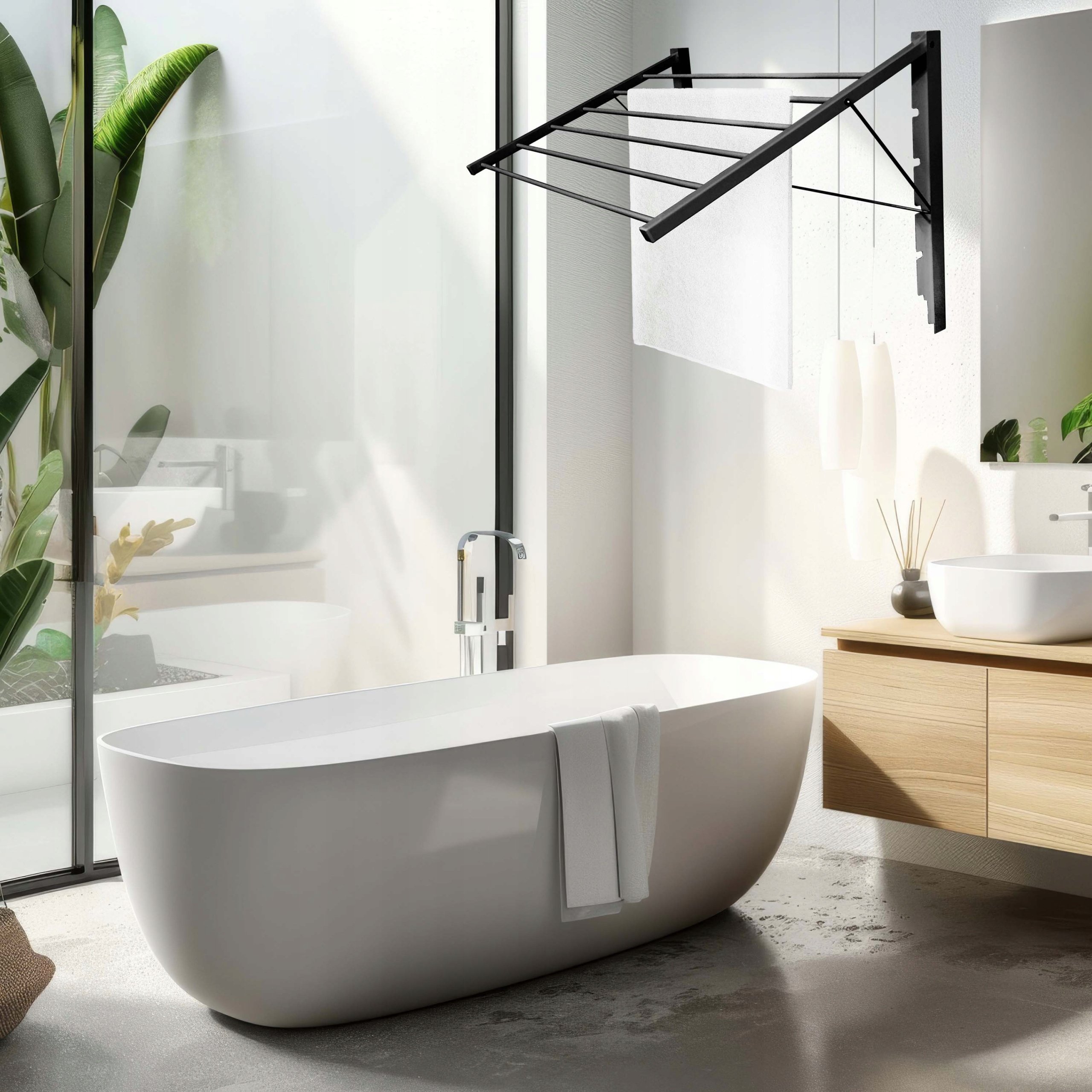 Sepio Suszarka ścienna łazienkowa 80 cm – Praktyczne rozwiązanie do małych przestrzeni