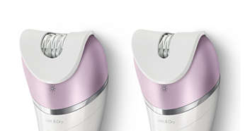 Nasadki do twarzy i miejsc wrażliwych umożliwiają usunięcie niechcianego owłosienia