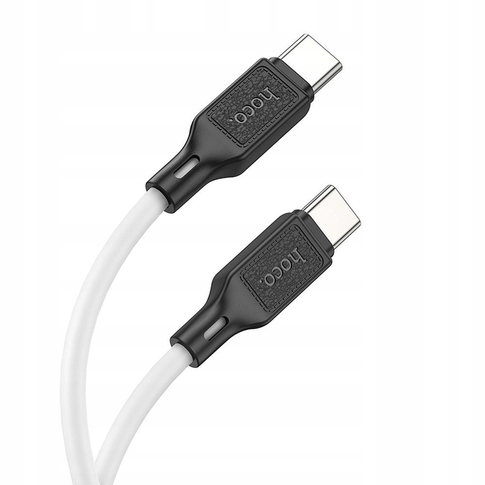 Kabel USB C do USB C Hoco 3A 60W 1 m X90 biały – Szybkie ładowanie i transfer danych