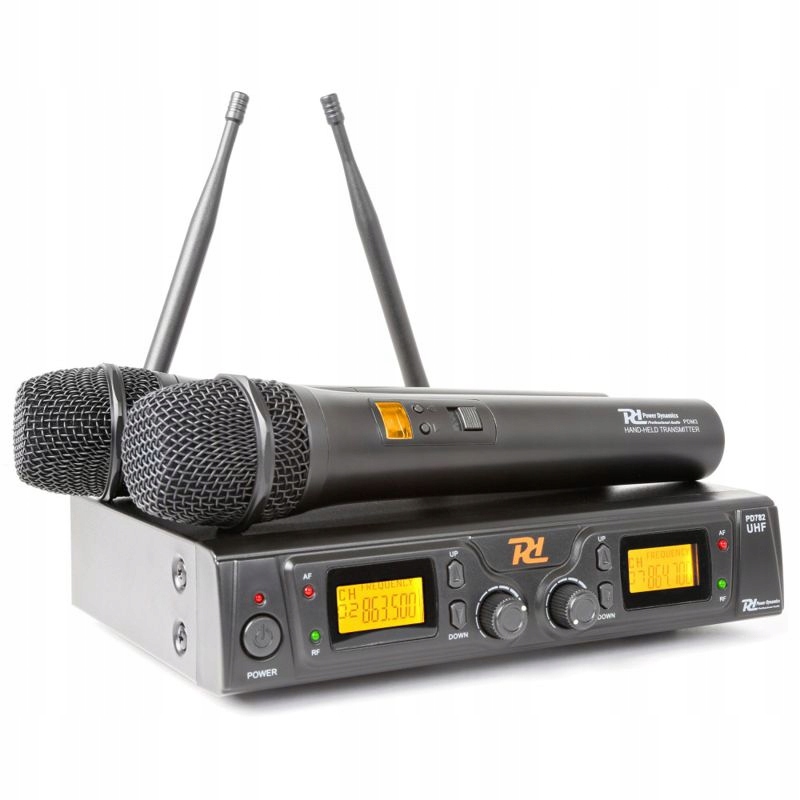 System UHF z dwoma mikrofonami – Idealny do prezentacji i KARAOKE