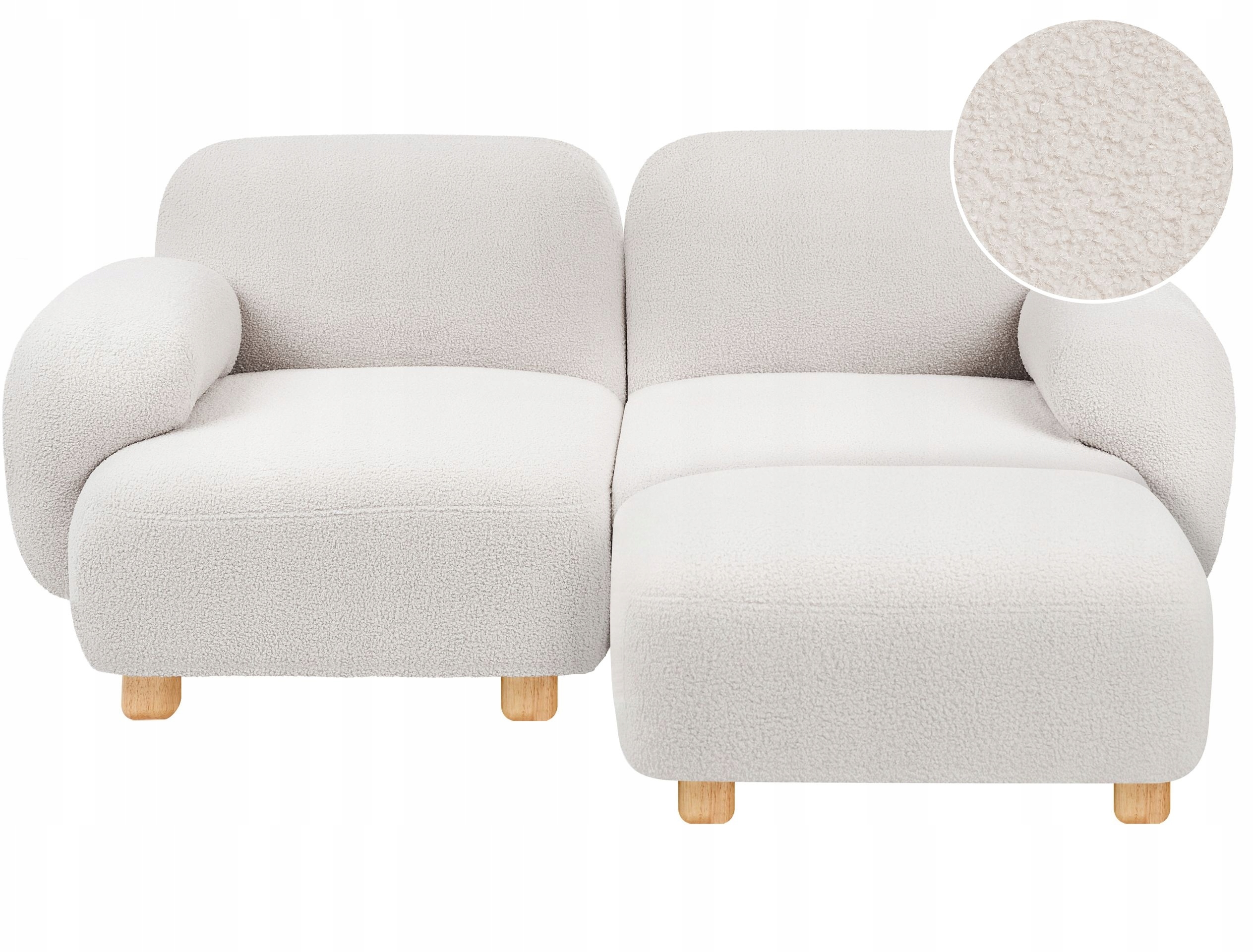 Eleganckie materiały – Tkanina Boucle i drewno kauczukowe