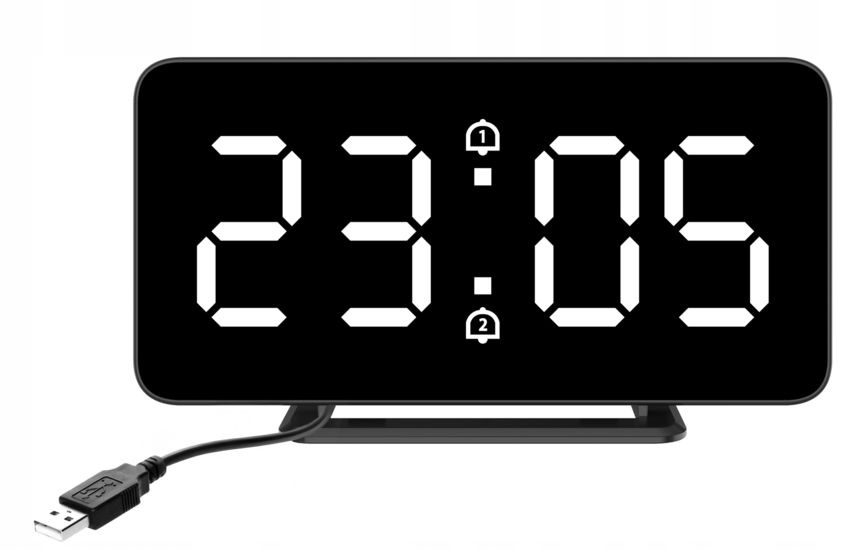 Zegar budzik sieciowy LED JVD SB3216.2 – Nowoczesny design i funkcjonalność