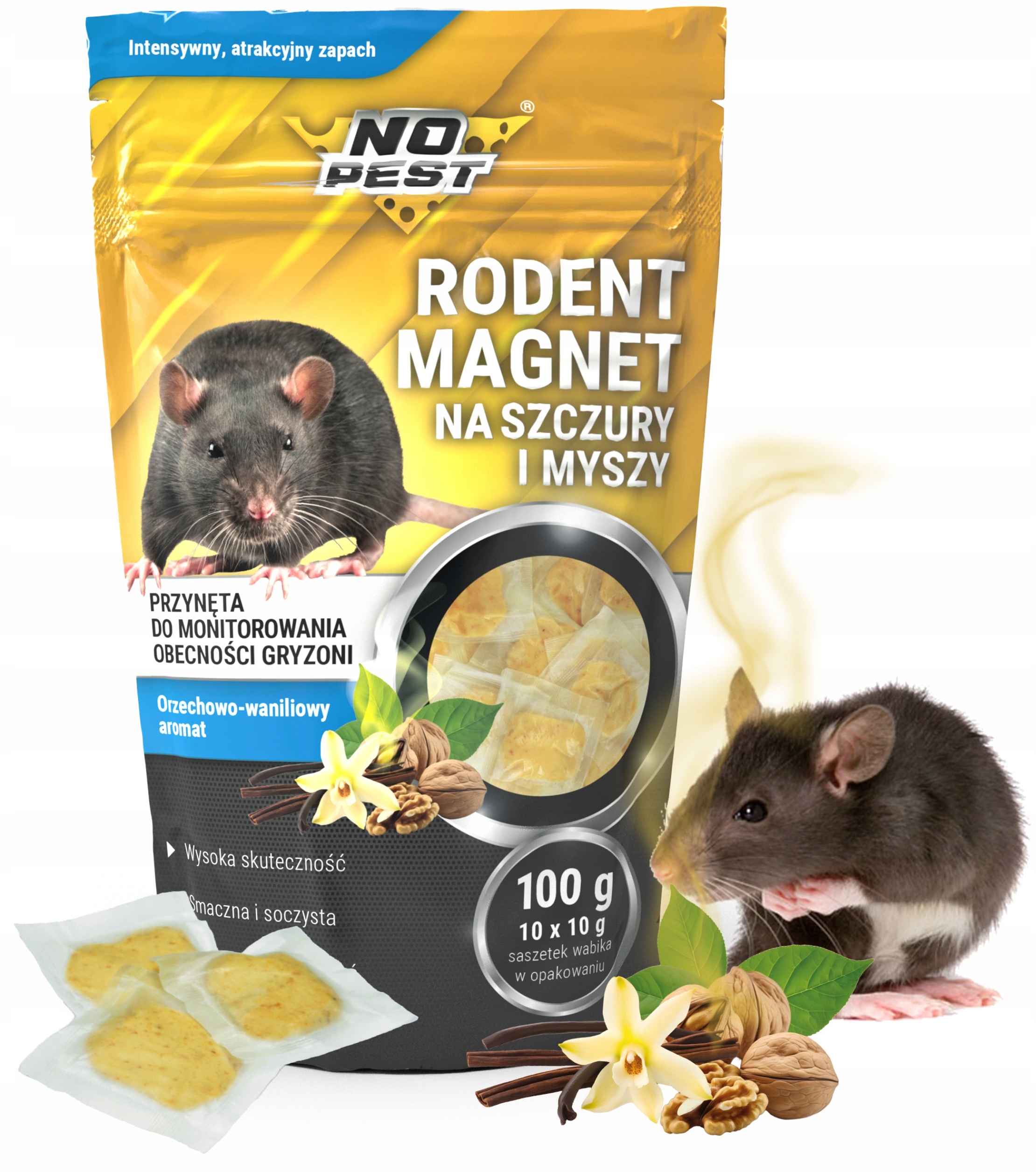 Wabik Przynęta Zanęta na Szczury Myszy Gryzonie do Pułapek Chwytaczy 'Rodent Magnet' 100g – Skuteczna ochrona przed gryzoniami