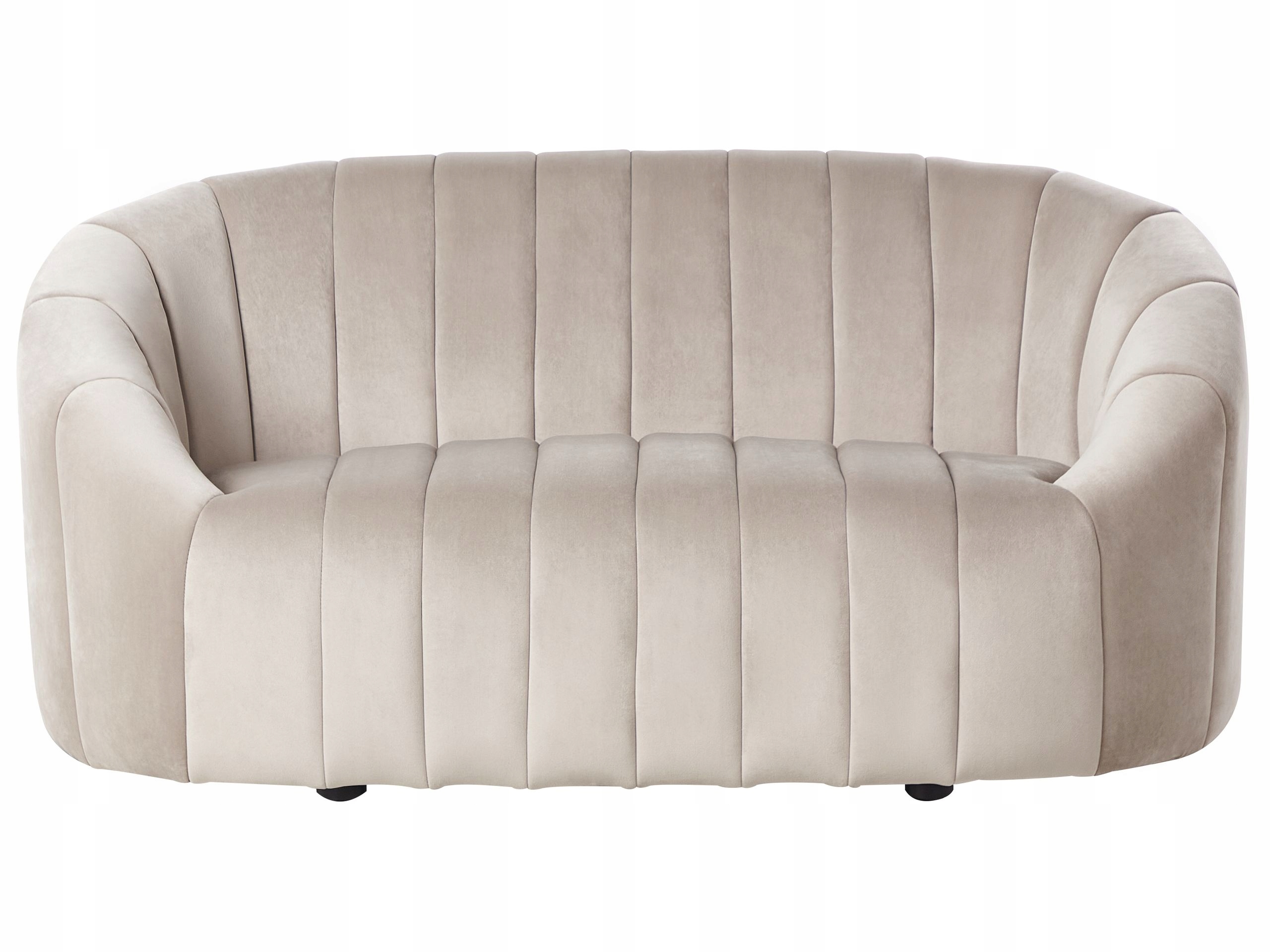 Sofa dla 2 osób MALUNG Welur Beżowy – Elegancja i komfort w Twoim wnętrzu