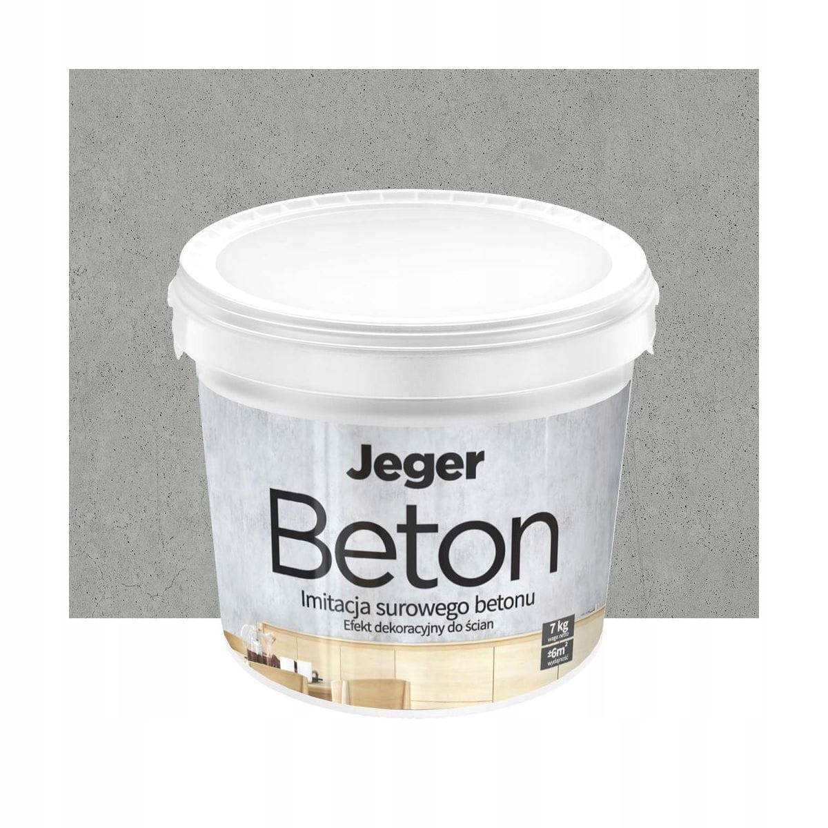Plaster Decor Jeger Beton 7kg Napoli – Efekt dekoracyjny do wnętrz