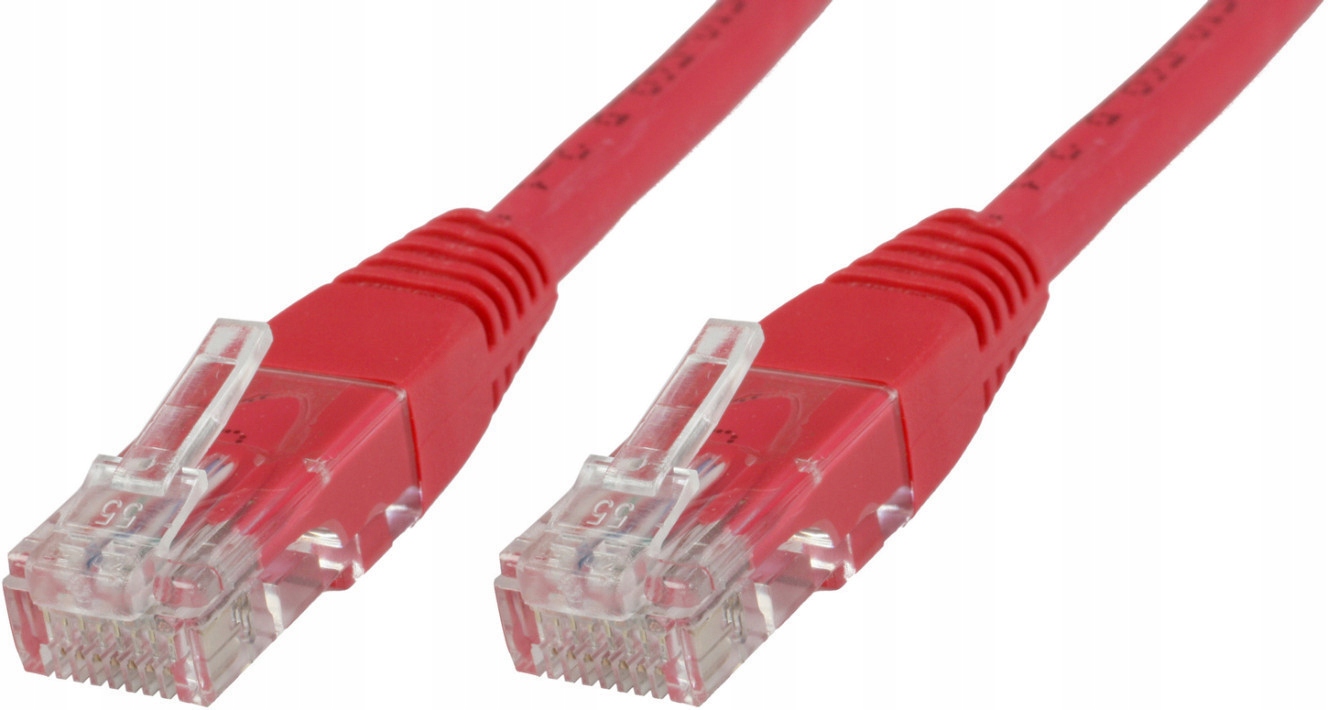 Kabel U/UTP CAT5e 1.5M Czerwony PVC – Niezawodne połączenie sieciowe