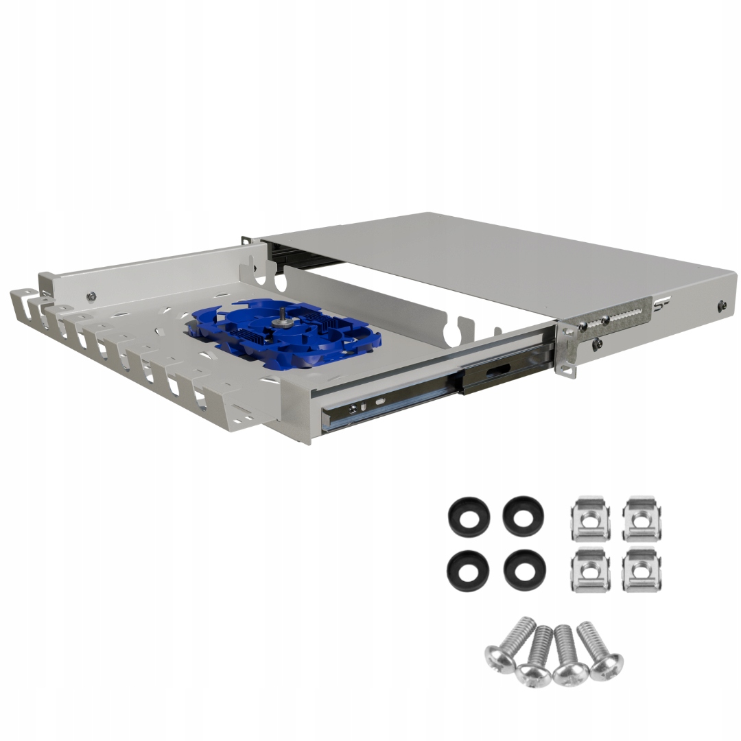 Szuflada zapasu kabla do szafy RACK 19 1U 320mm – Wydajne zarządzanie kablami