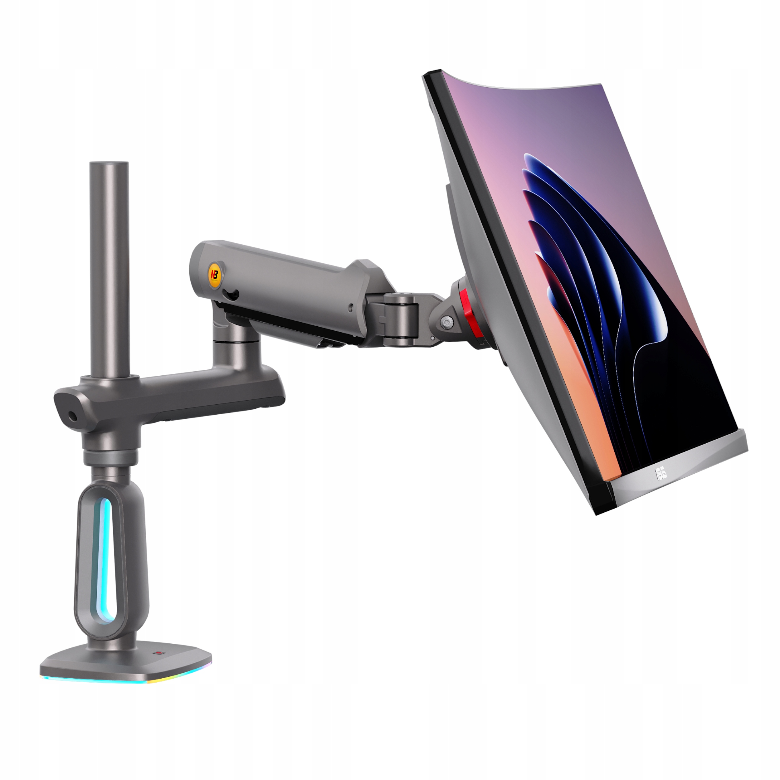 F7-G Podświetlenie RGB Gamingowy mocny uchwyt biurkowy do dużych monitorów 32-60 cali