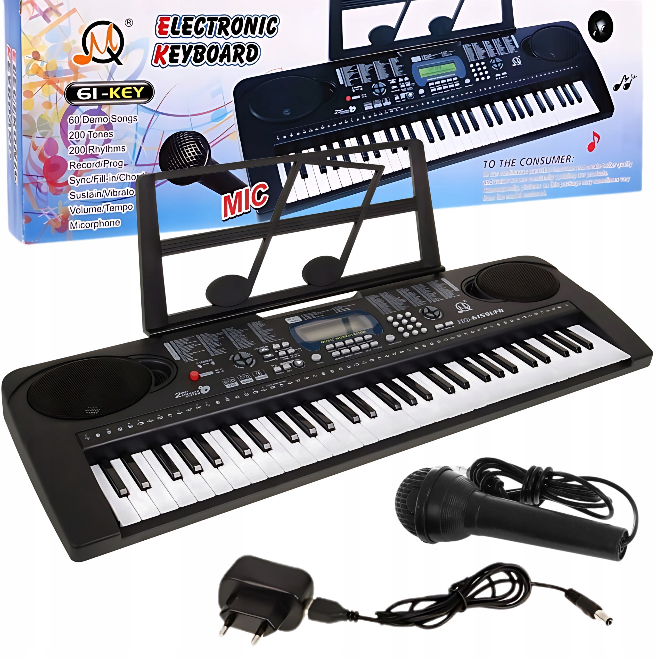Keyboard MQ 6159 UFB – Edukacyjny instrument dla młodych muzyków