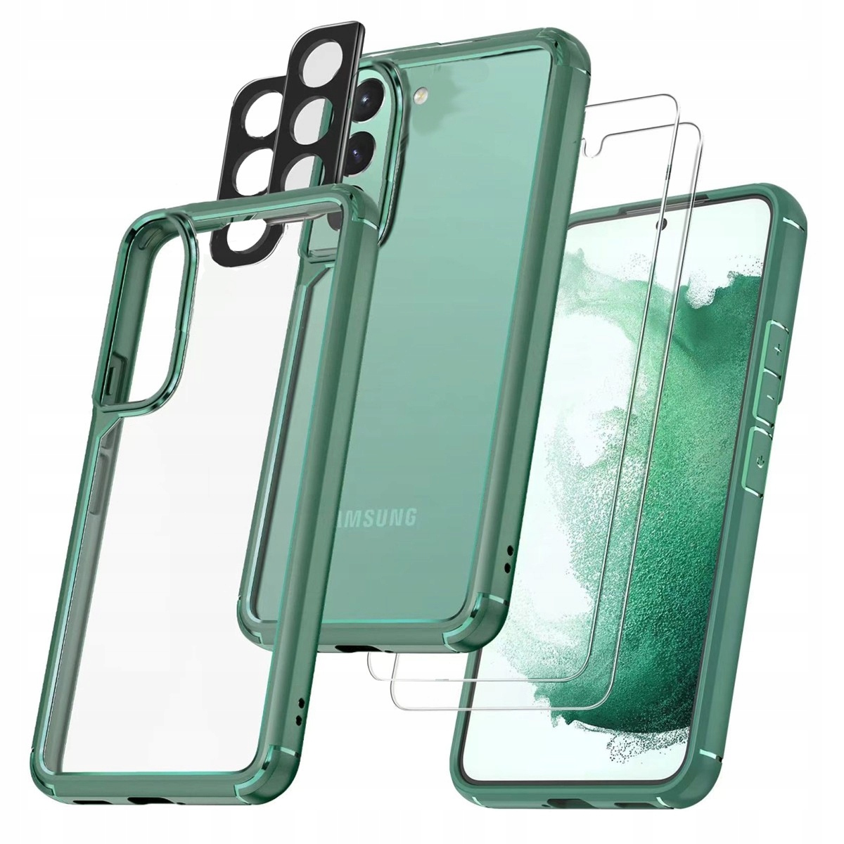 Zestaw 5 w 1 Etui TPU i Akryl do Galaxy S23 Plus – Ochrona i styl w jednym