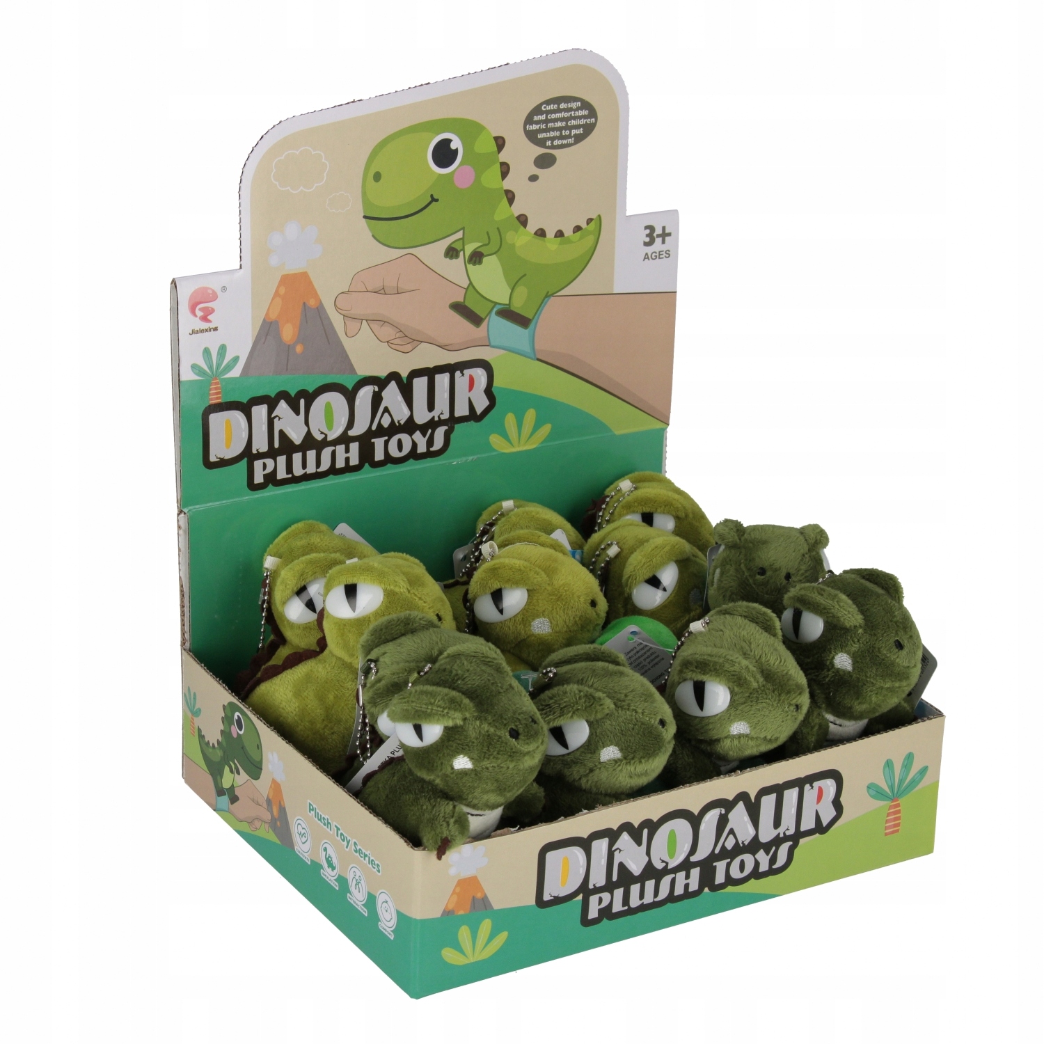 Bransoletka Pluszowa Dino 12cm Mix2 MC DISP12/240 – Idealna zabawka dla Twojego dziecka