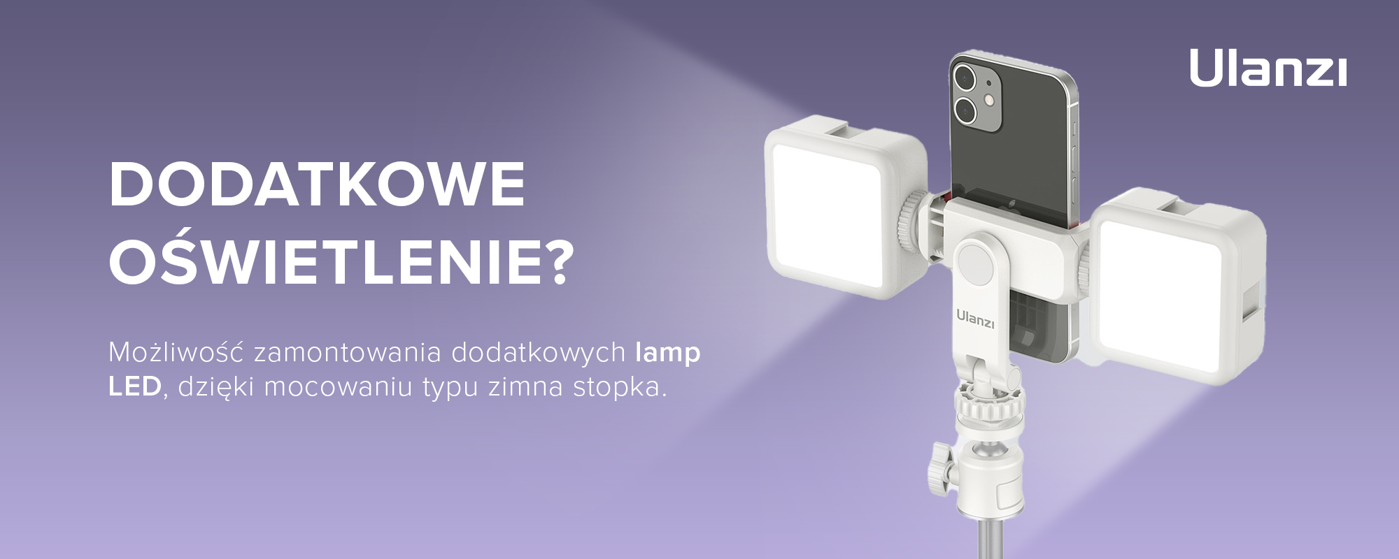 Uchwyt do telefonu Ulanzi ST-06S - biały - Dla mobilnych fotografów i twórców internetowych